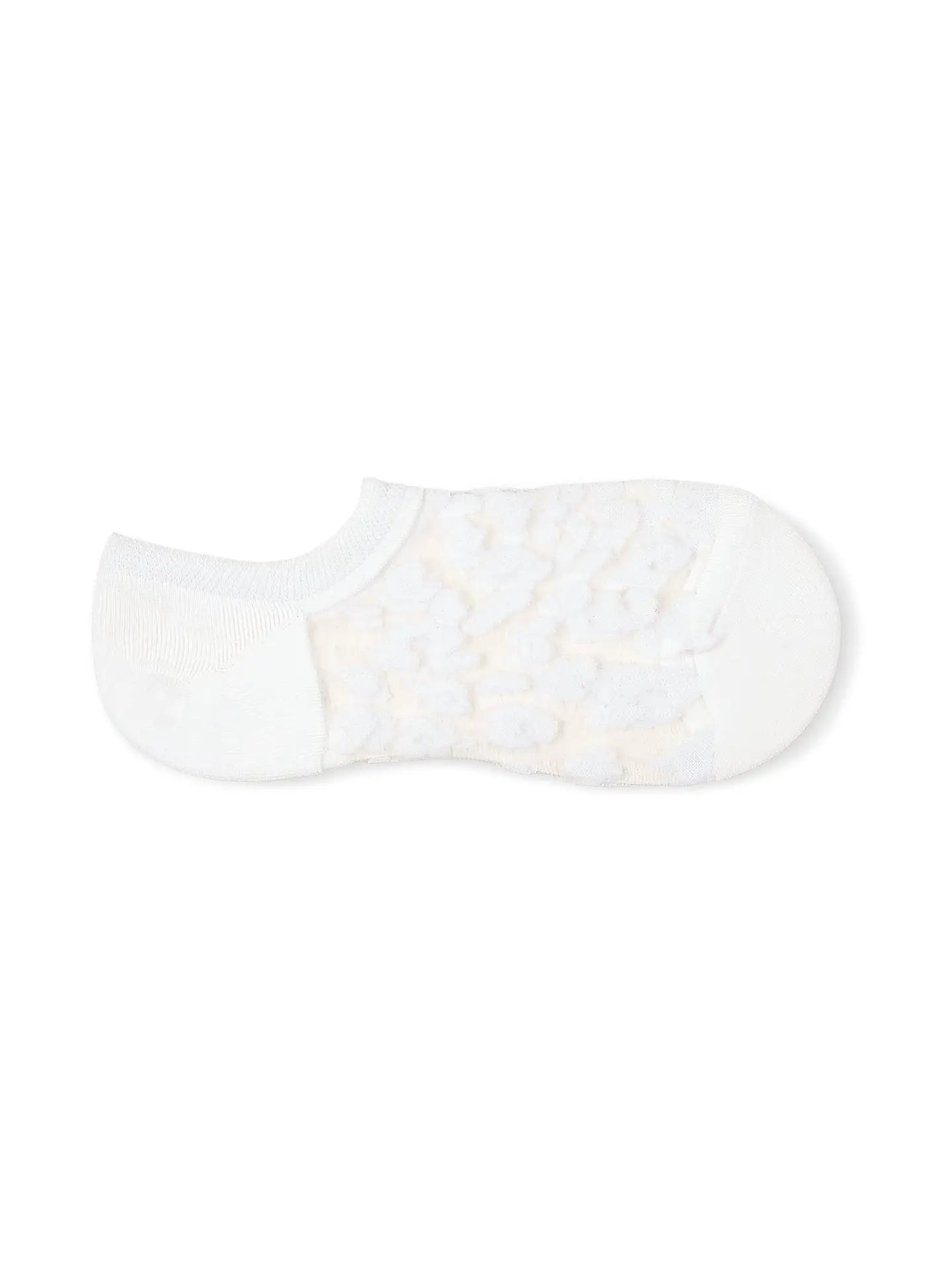 White leopard rint sheer no show socks