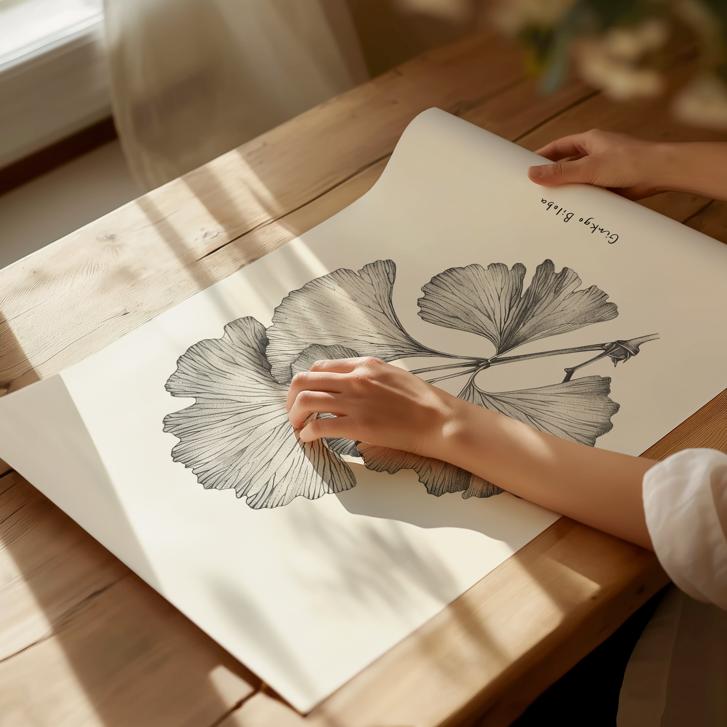 Ginkgo Biloba Leaf Print