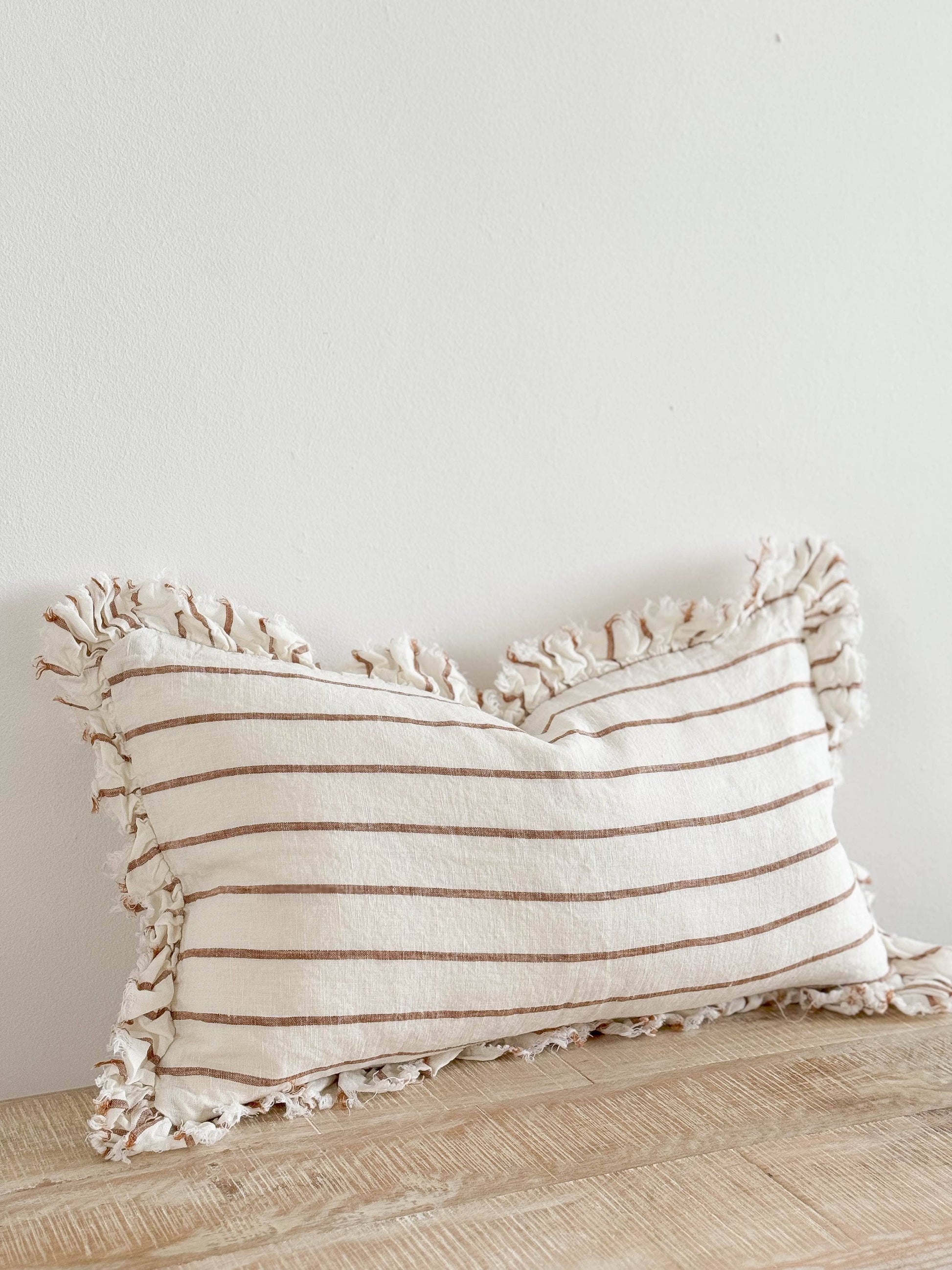 HALLIE Thin Stripe Linen Cushion Cover 50x30cm