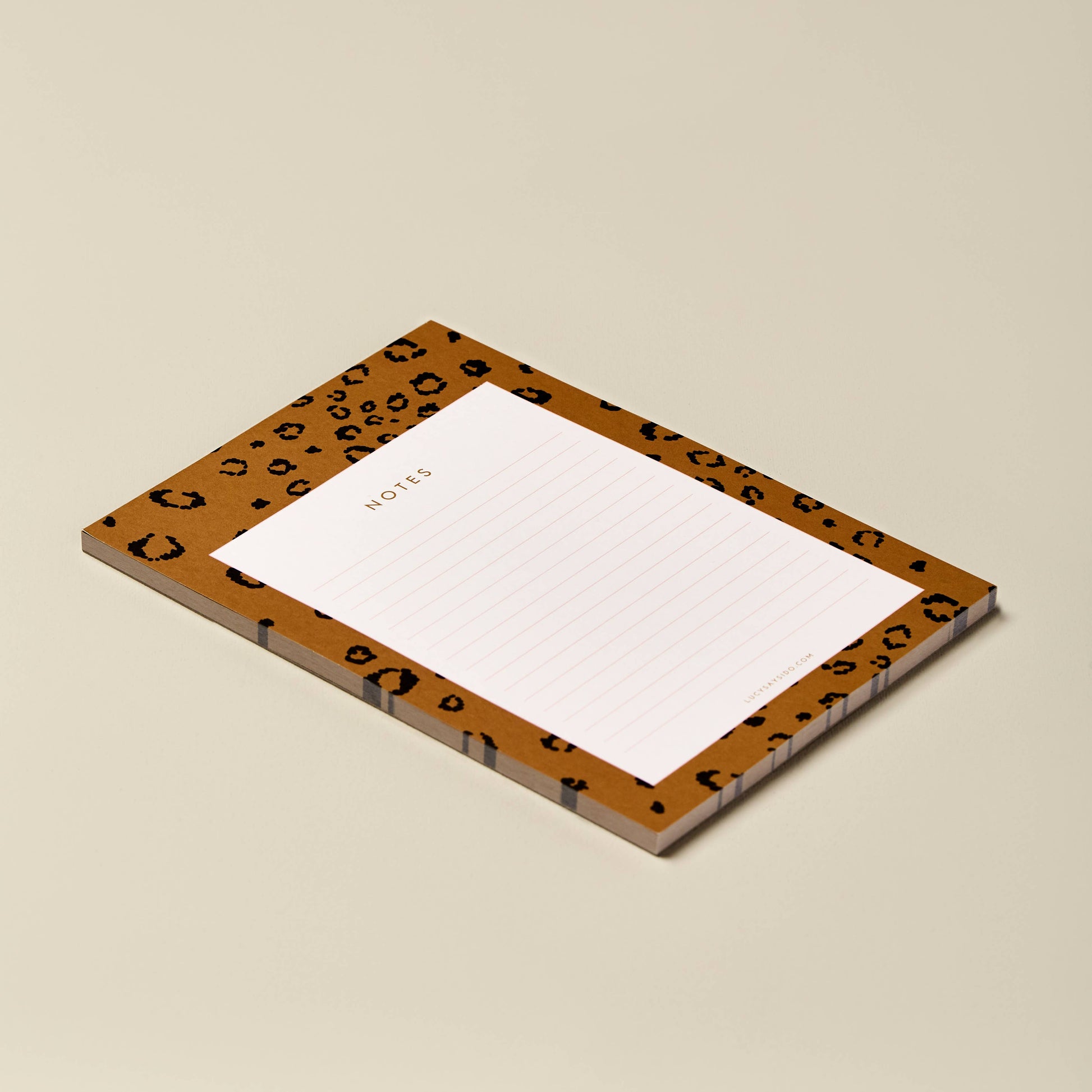 A5 Desk Notepad in Leopard Print