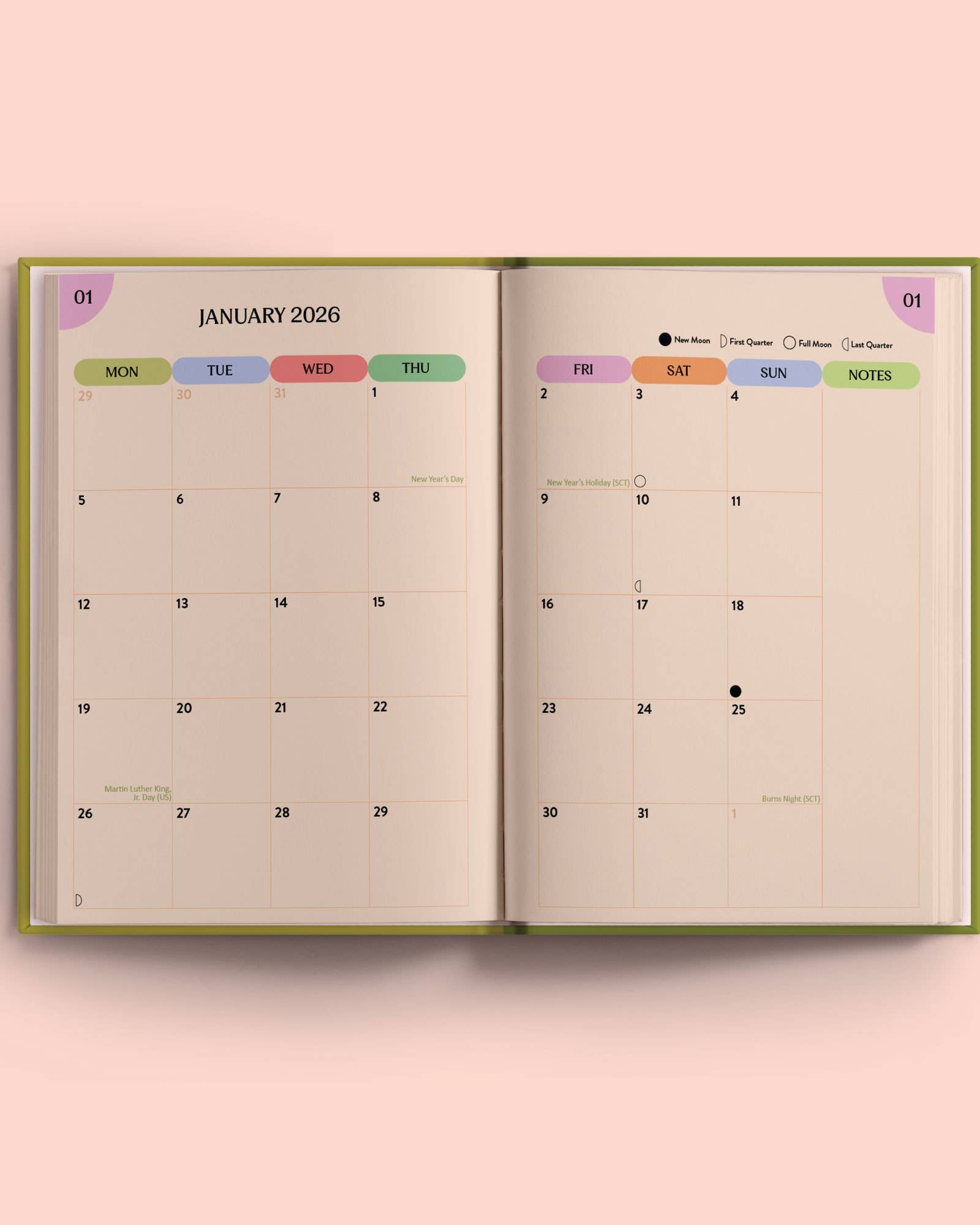 Cobalt Starburst A5 2026 Weekly Planner