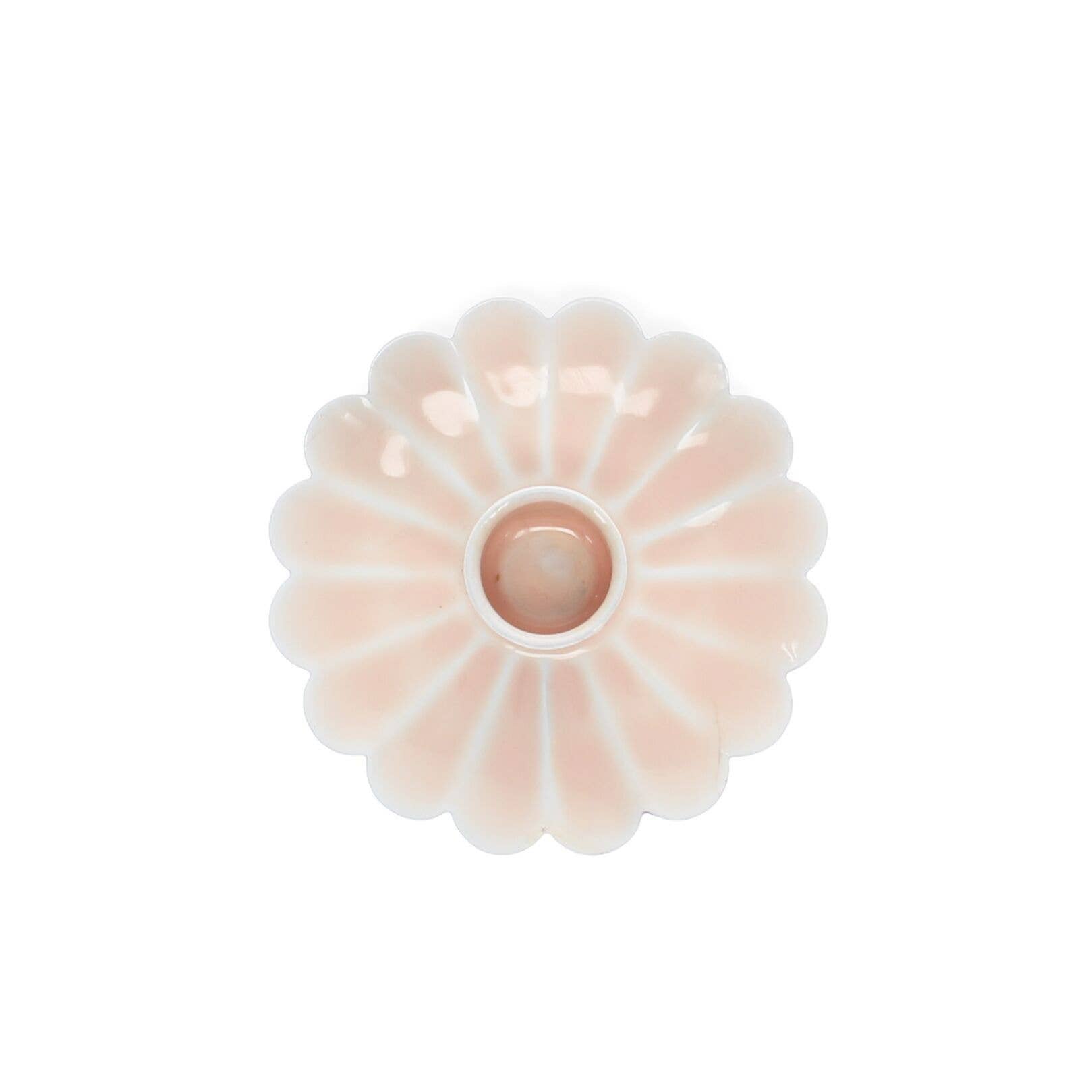 Rex London UK - Enamel Flat Flower Candle Holder - Soft Pink