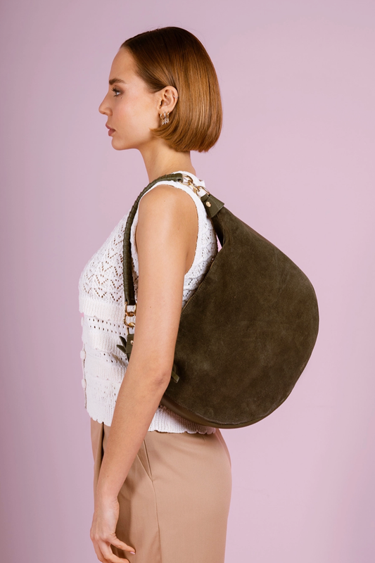 NADINE Suede Shoulder Bag