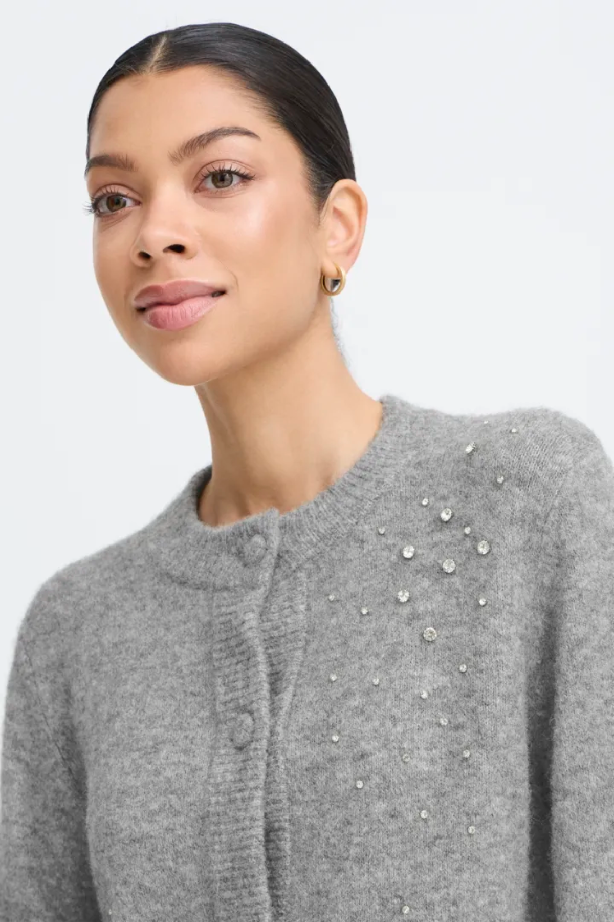 BYOMEA Rhinestone Cardigan