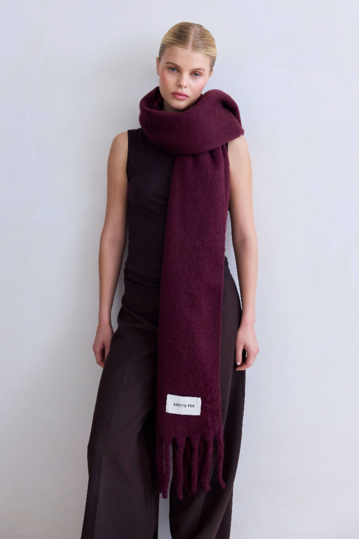 The Stockholm Scarf - 100% Recycled - Cherry Lacquer