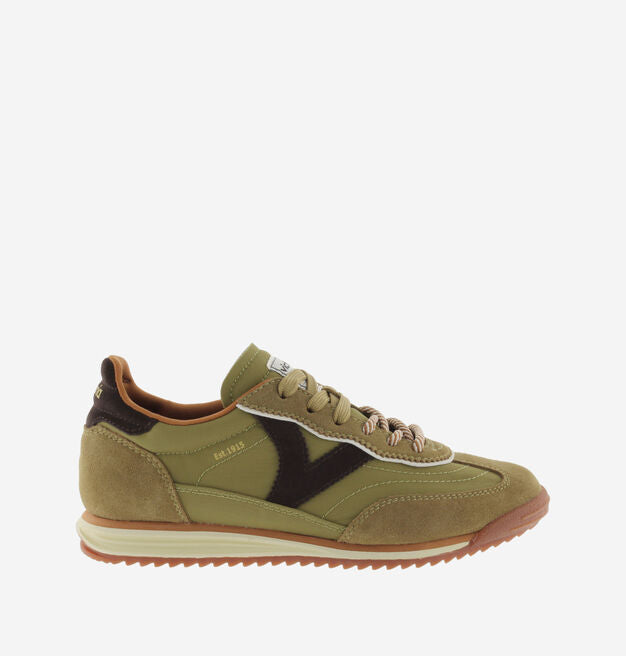 SATURNO NYLON & SUEDE - Olive Green