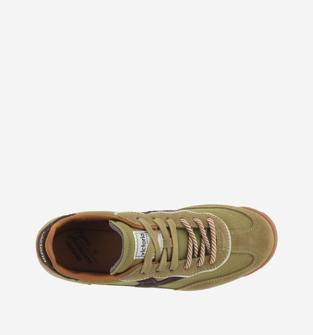 SATURNO NYLON & SUEDE - Olive Green