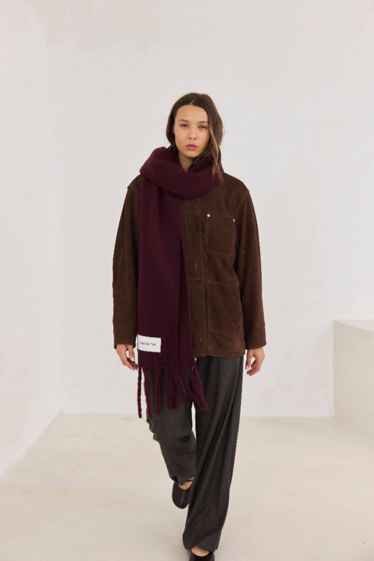 The Stockholm Scarf - 100% Recycled - Cherry Lacquer