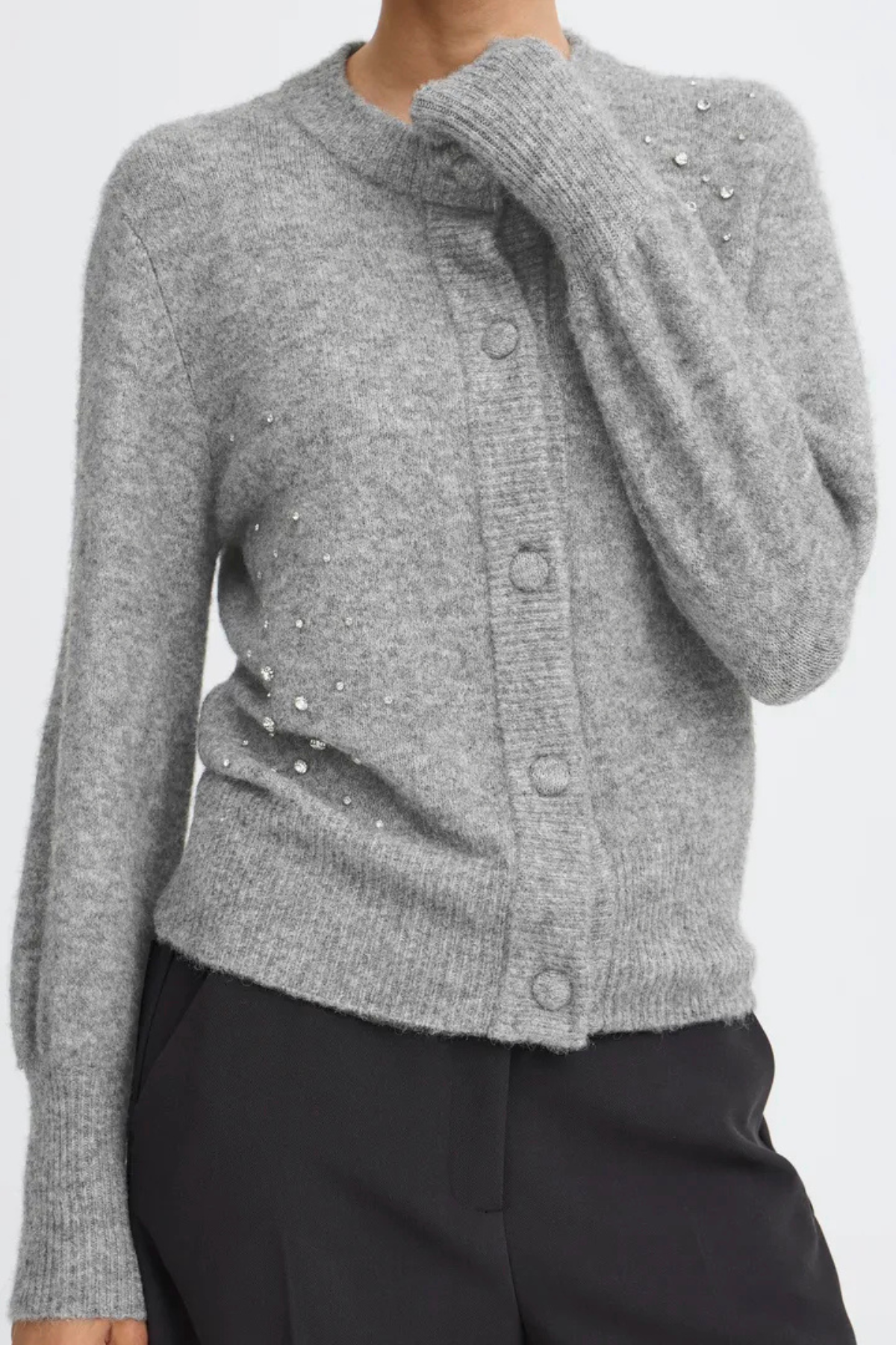 BYOMEA Rhinestone Cardigan