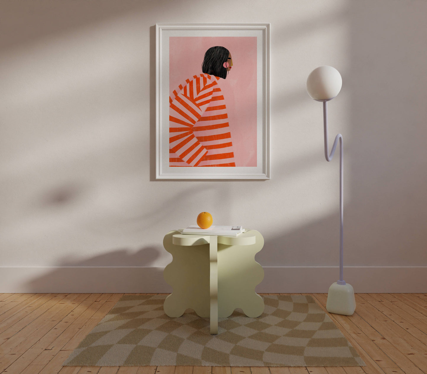 Bea Müller - The Woman With The Orange Stripes A3 Fine Art Print