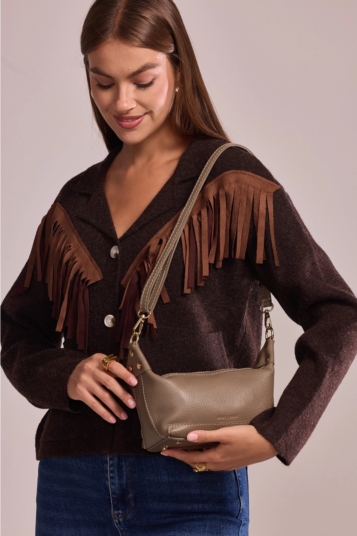 ARWEN Leather Shoulder Bag