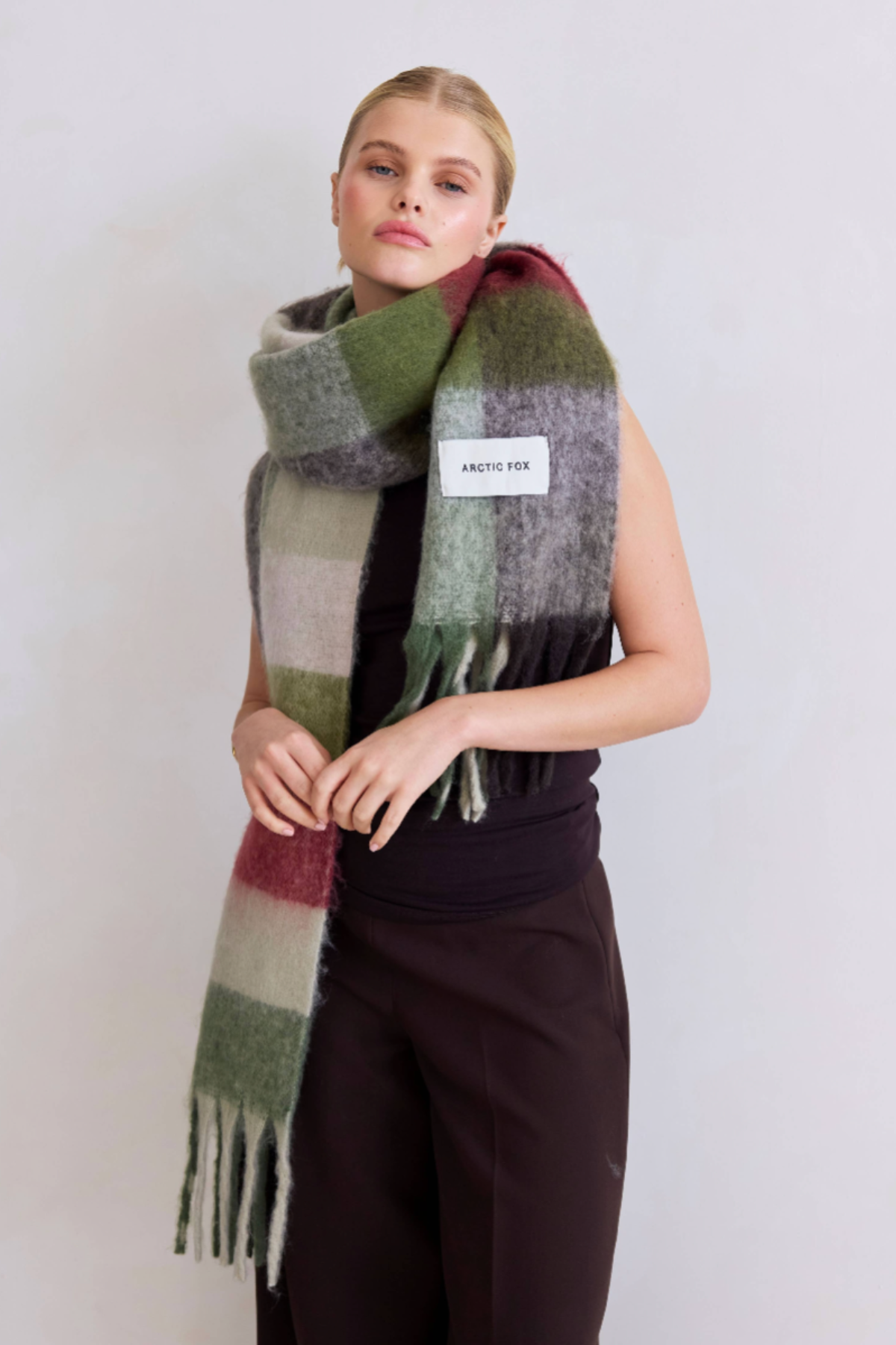 The Reykjavik Scarf - 100% Recycled - Mossy Green