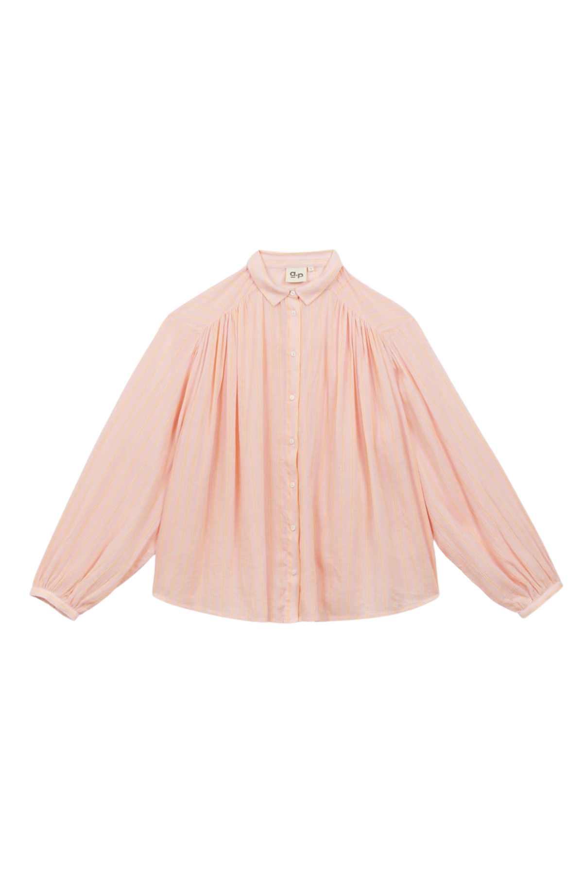 women's pink shirt/blouse with fluorescent stripe