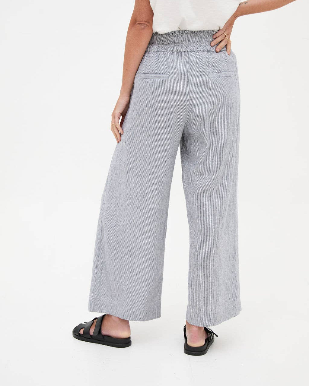 Ria Stripe Linen Culottes