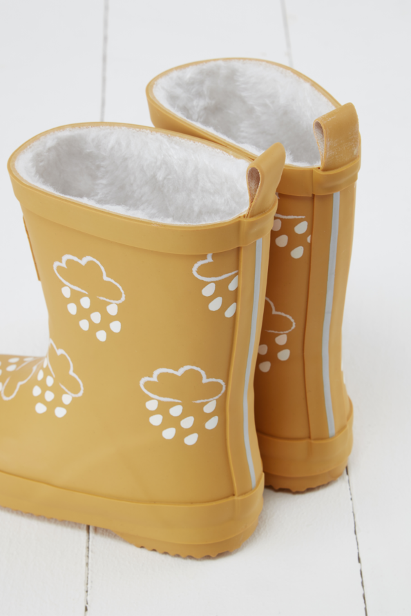 Colour-Changing Kids Wellies - Mustard Yellow