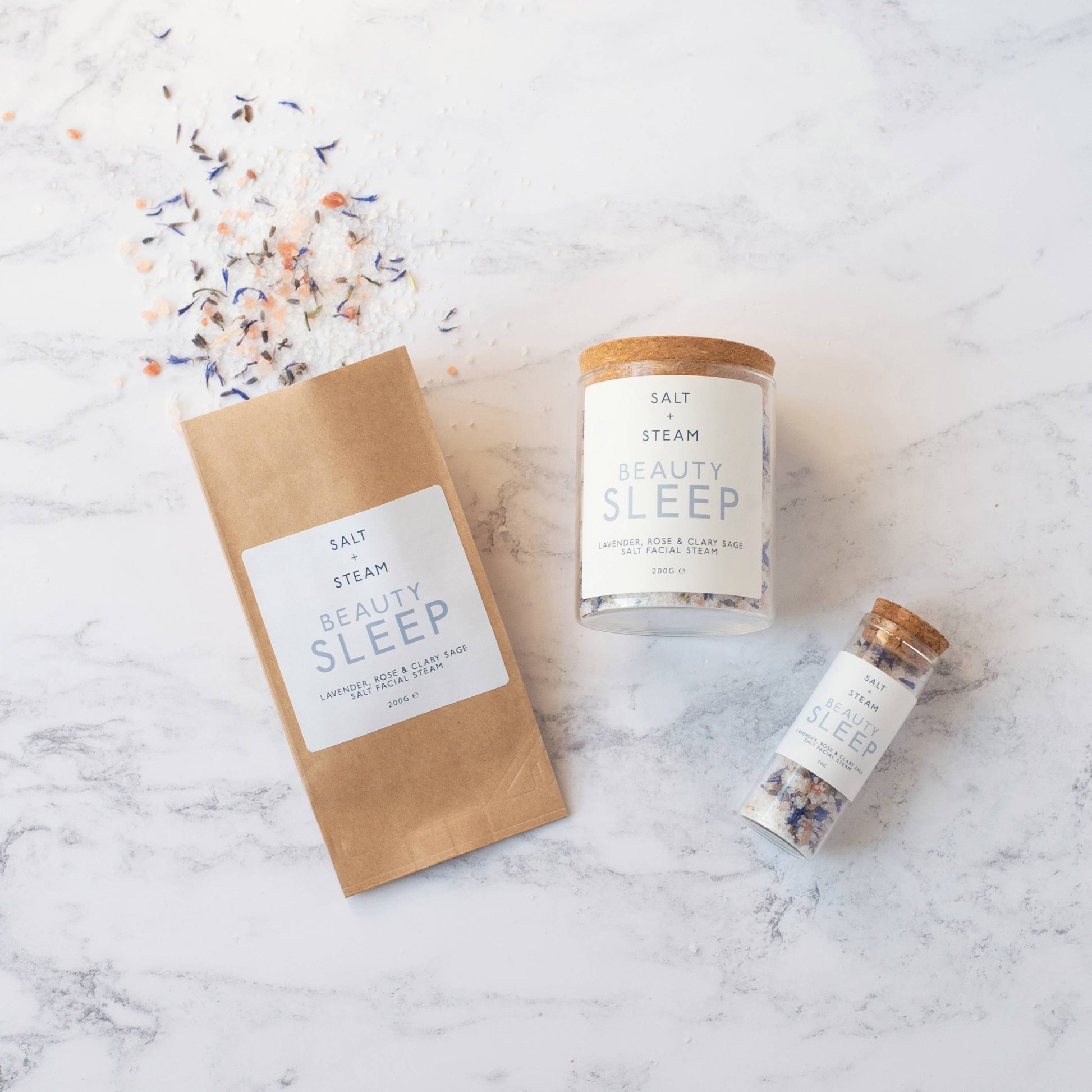 Beauty Sleep - Lavender & Rose Facial Steam Jar, Shot and Sachet