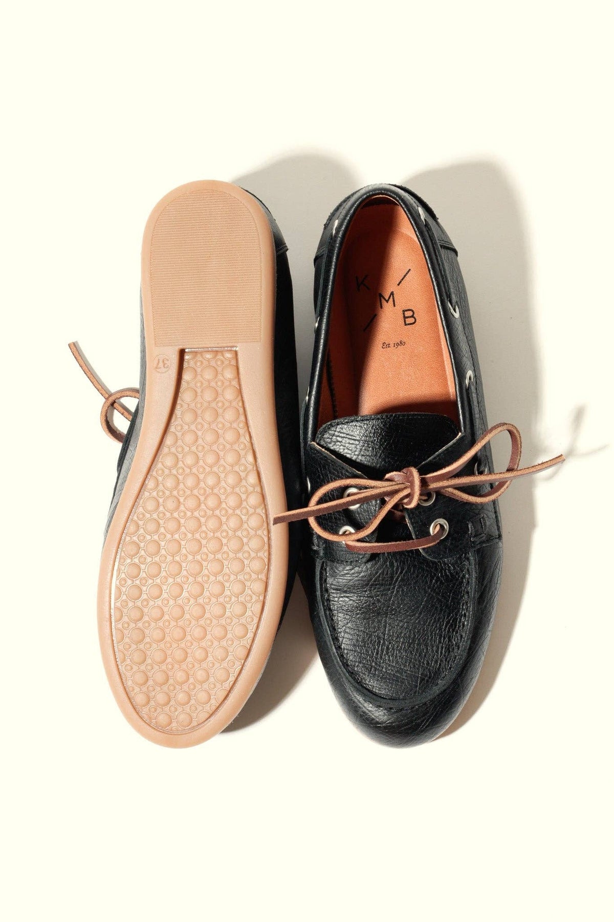 KAI BLACK – Leather Boat Shoes