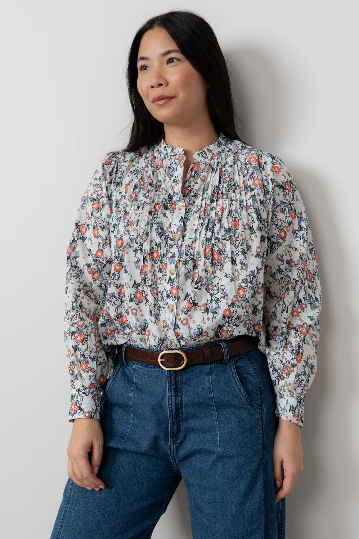 Flora Blouse Feather Ditsy