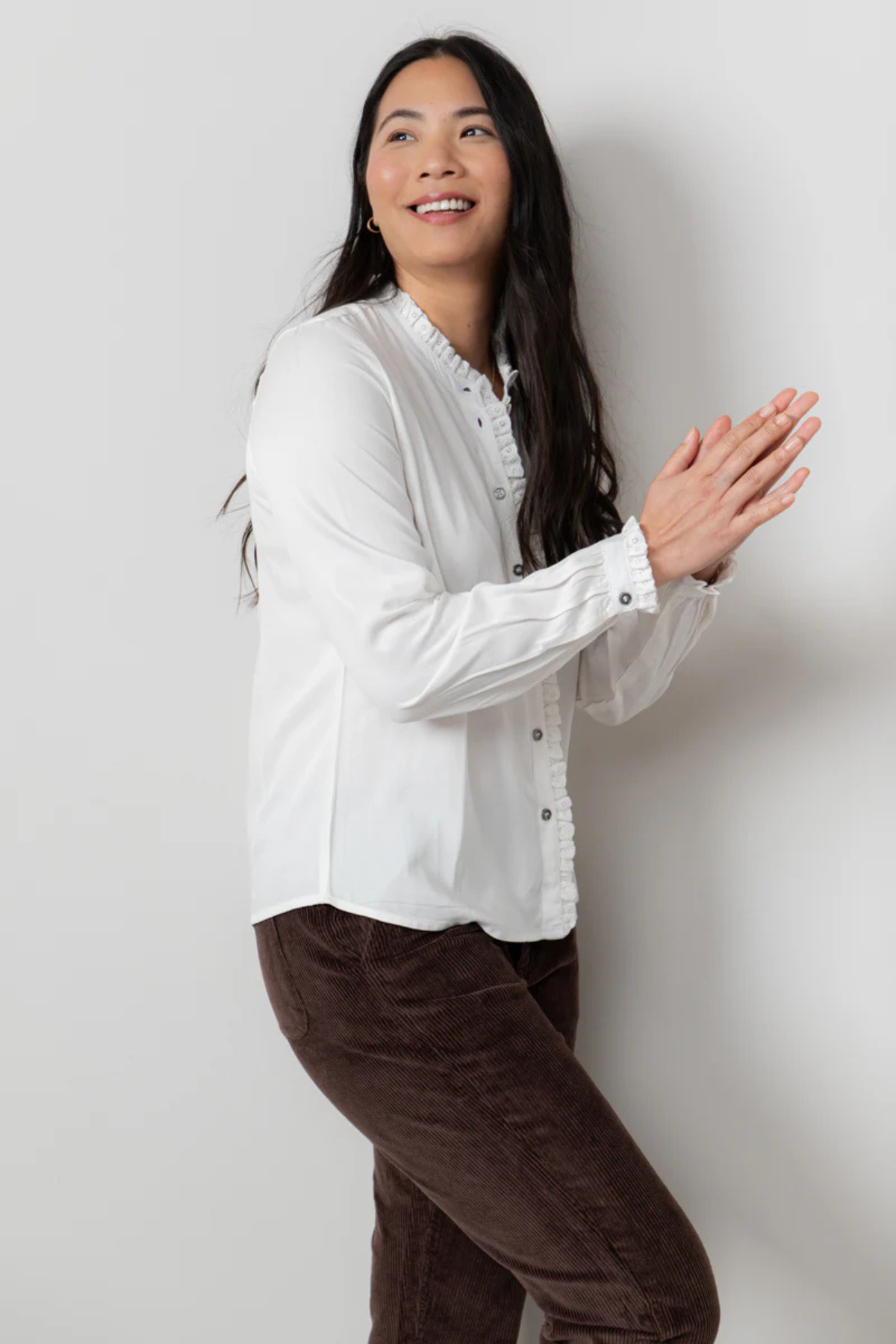 White Frill Blouse