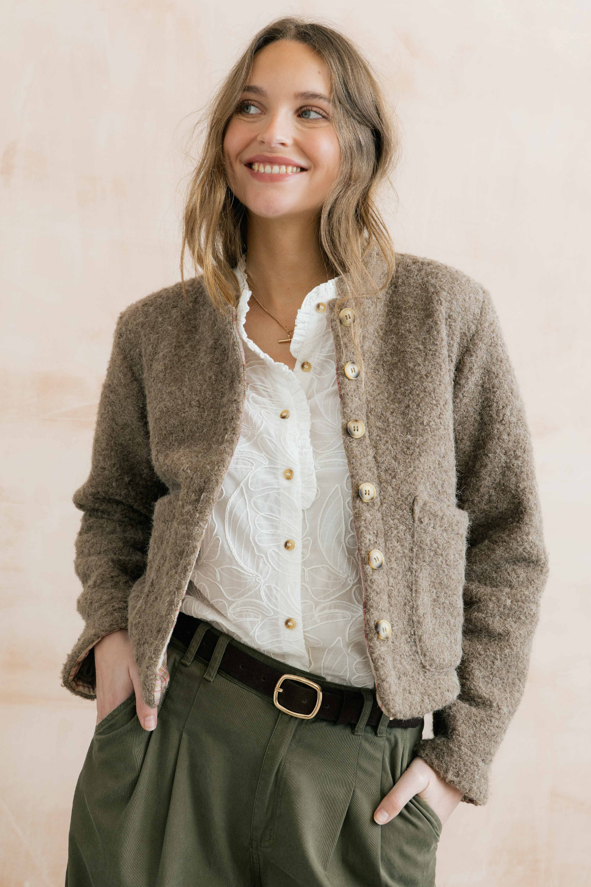Scarlett Jacket Plain Boucle