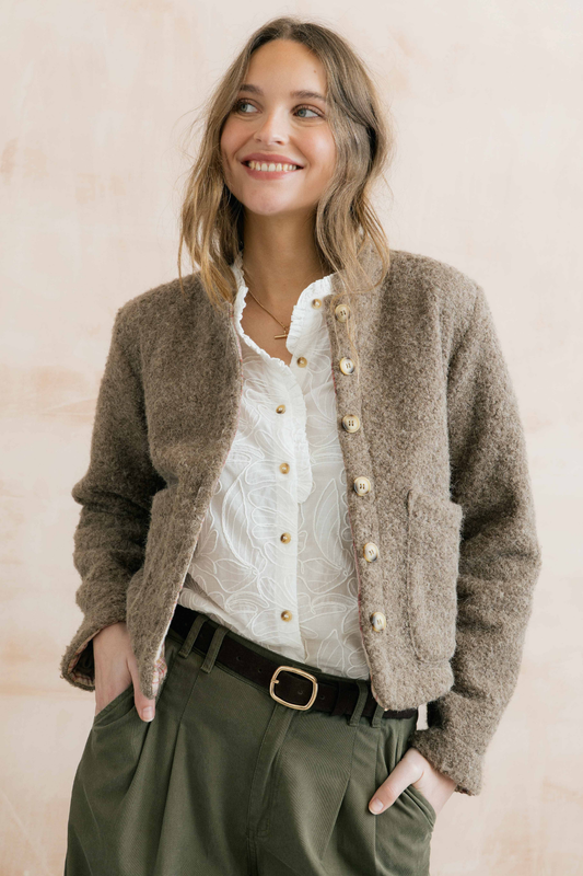Scarlett Jacket Plain Boucle