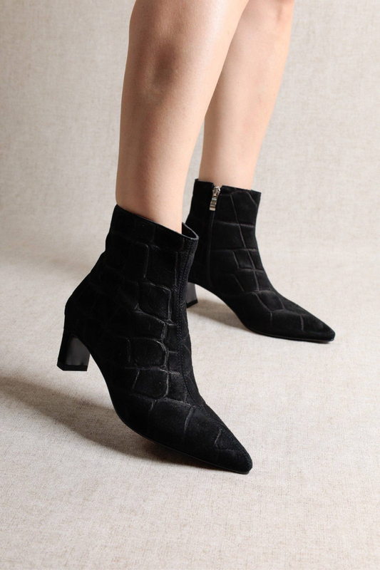 DINA Suede Heeled Boots