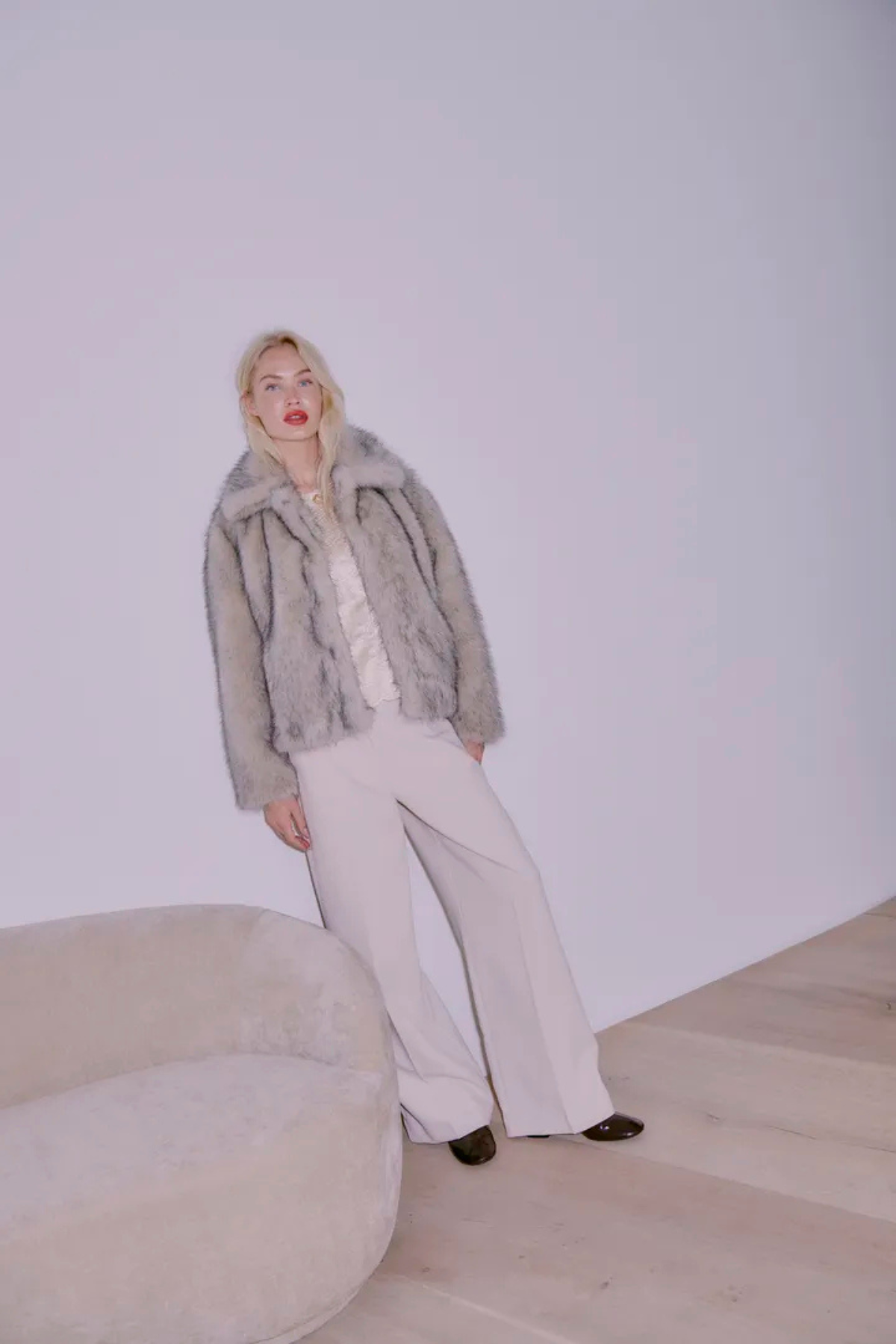 BYAKAJA  Faux Fur Jacket