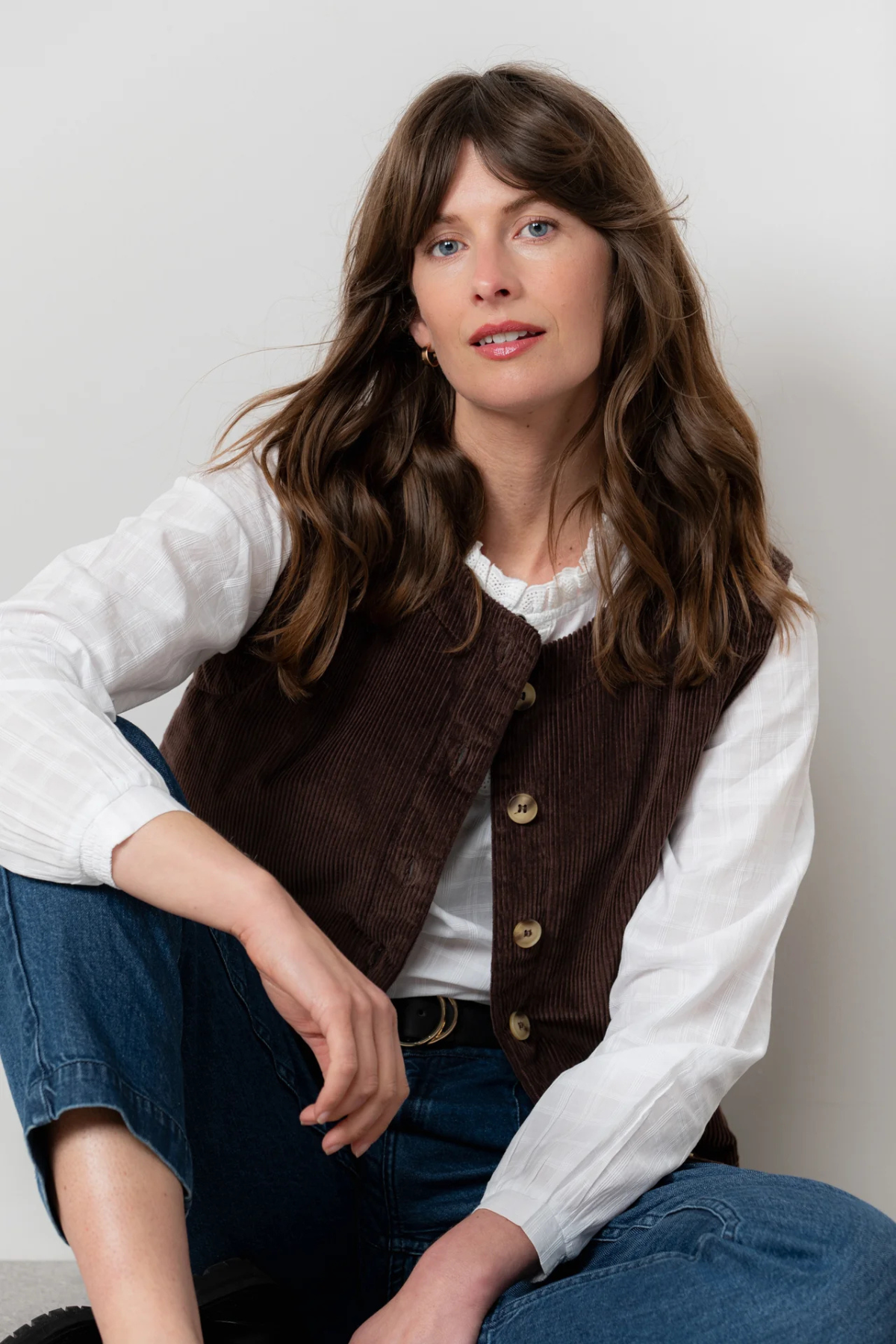 Chocolate Cord Gilet