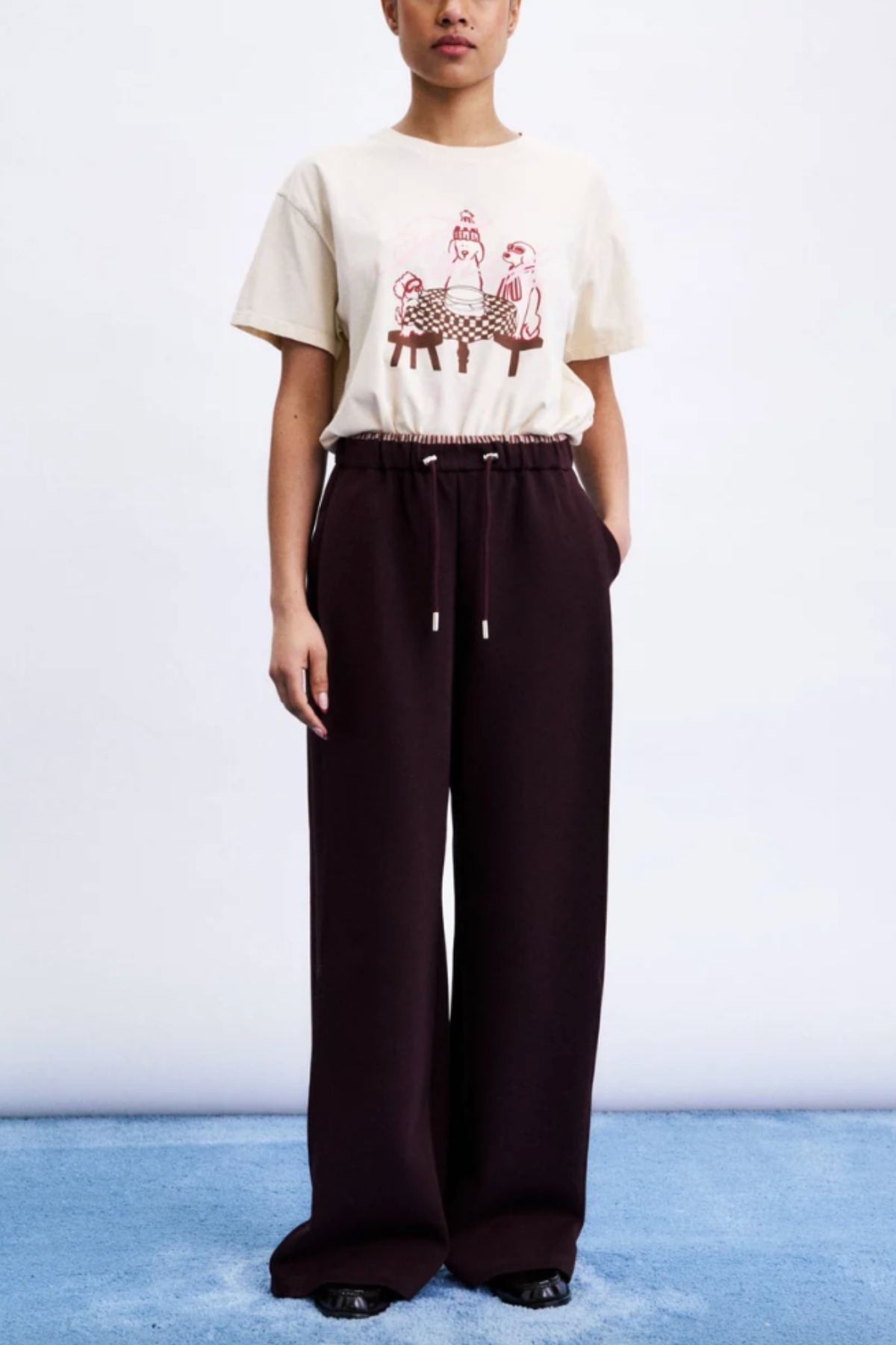 KOYA Bordeaux Trouser