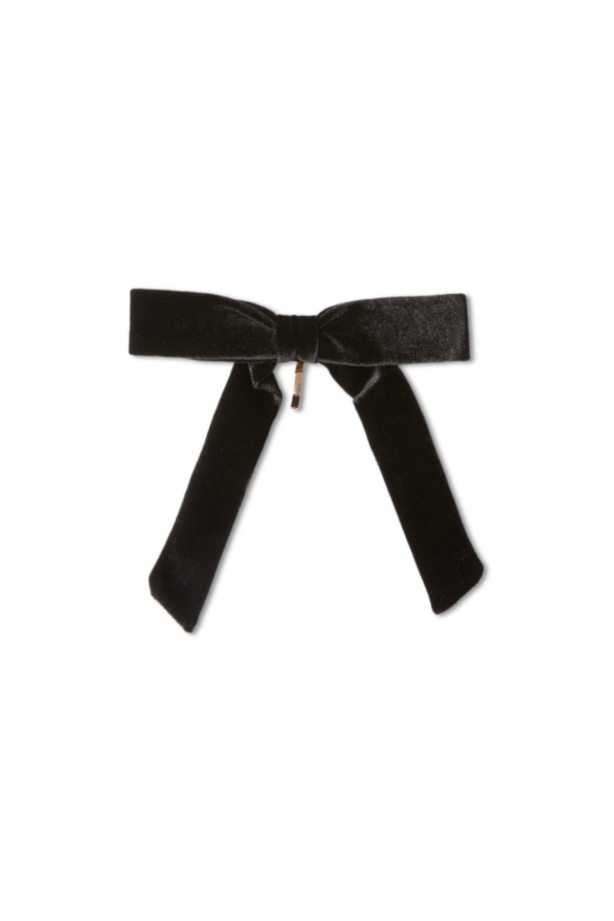 Bexhill Velvet Bow Ponytail Pin | Black