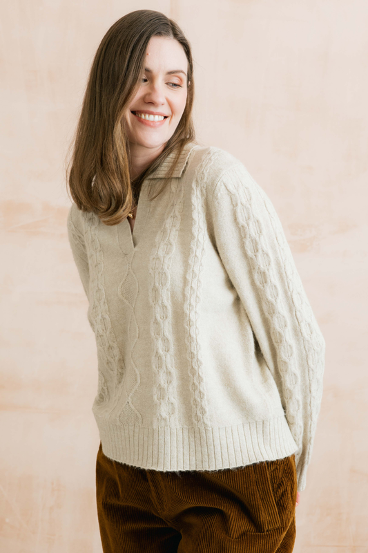 Studio Jumper Cable Knit - Oatmeal