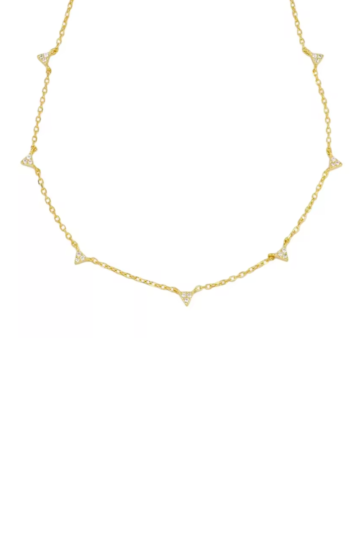 Sterling Silver Triangle Choker Necklace