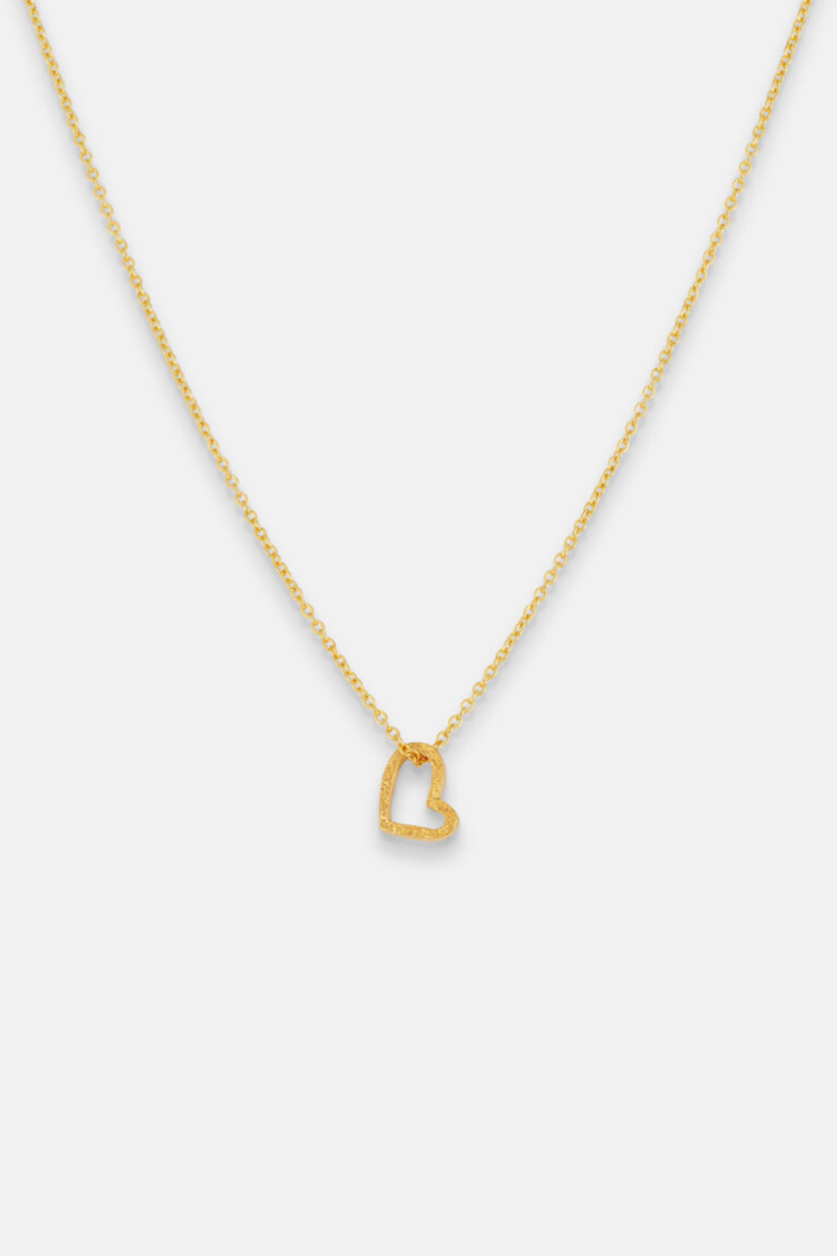 Gold Cupid Heart Necklace