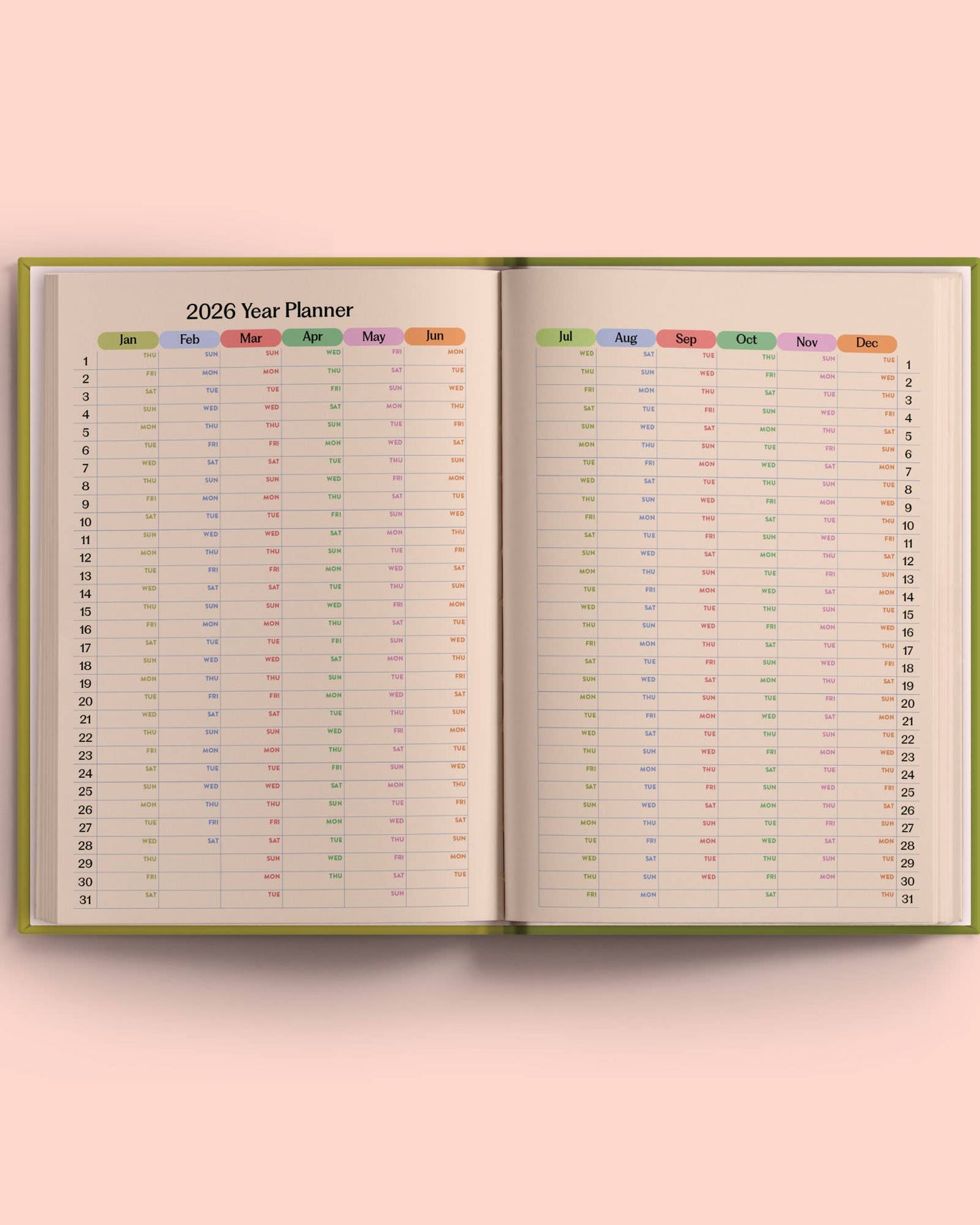 Blue Berry Check A5 2026 Weekly Planner