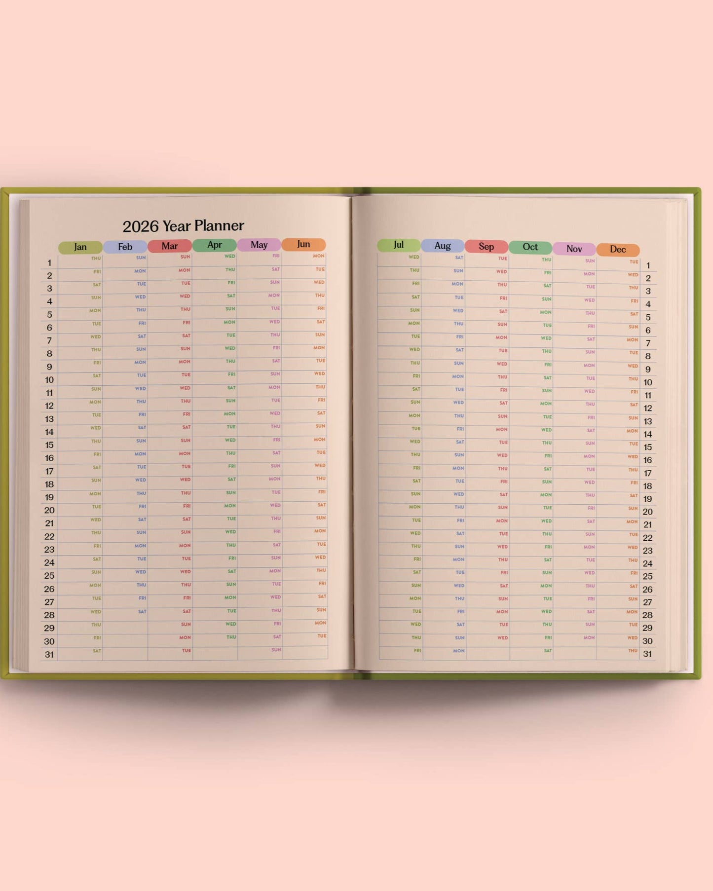 Cobalt Starburst A5 2026 Weekly Planner
