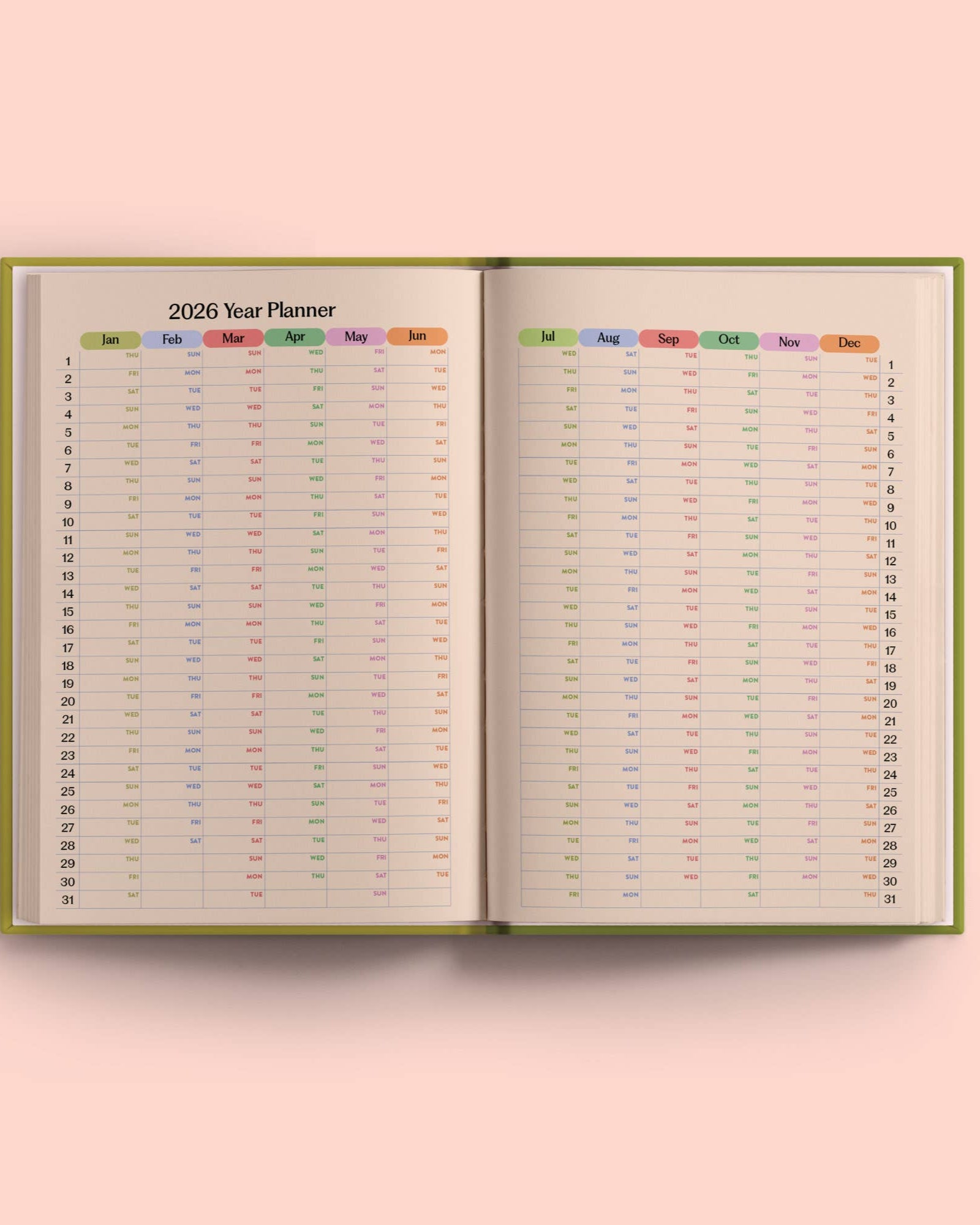 Cobalt Starburst A5 2026 Weekly Planner