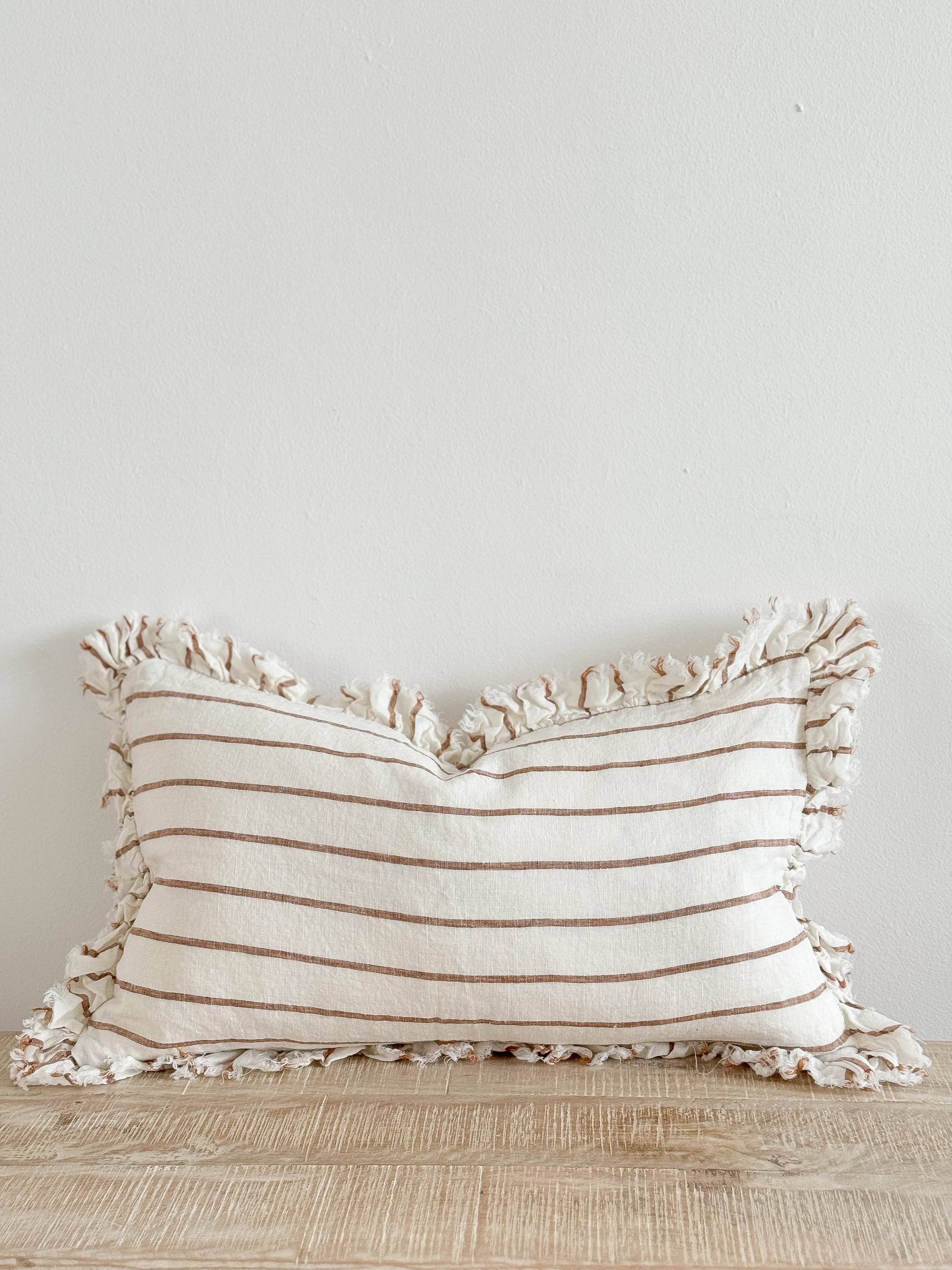 HALLIE Thin Stripe Linen Cushion Cover 50x30cm