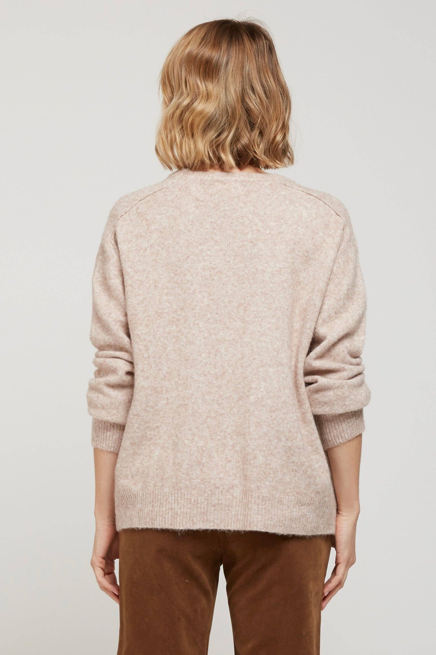 LANNA - Oversized Openwork Shoulder Sweater