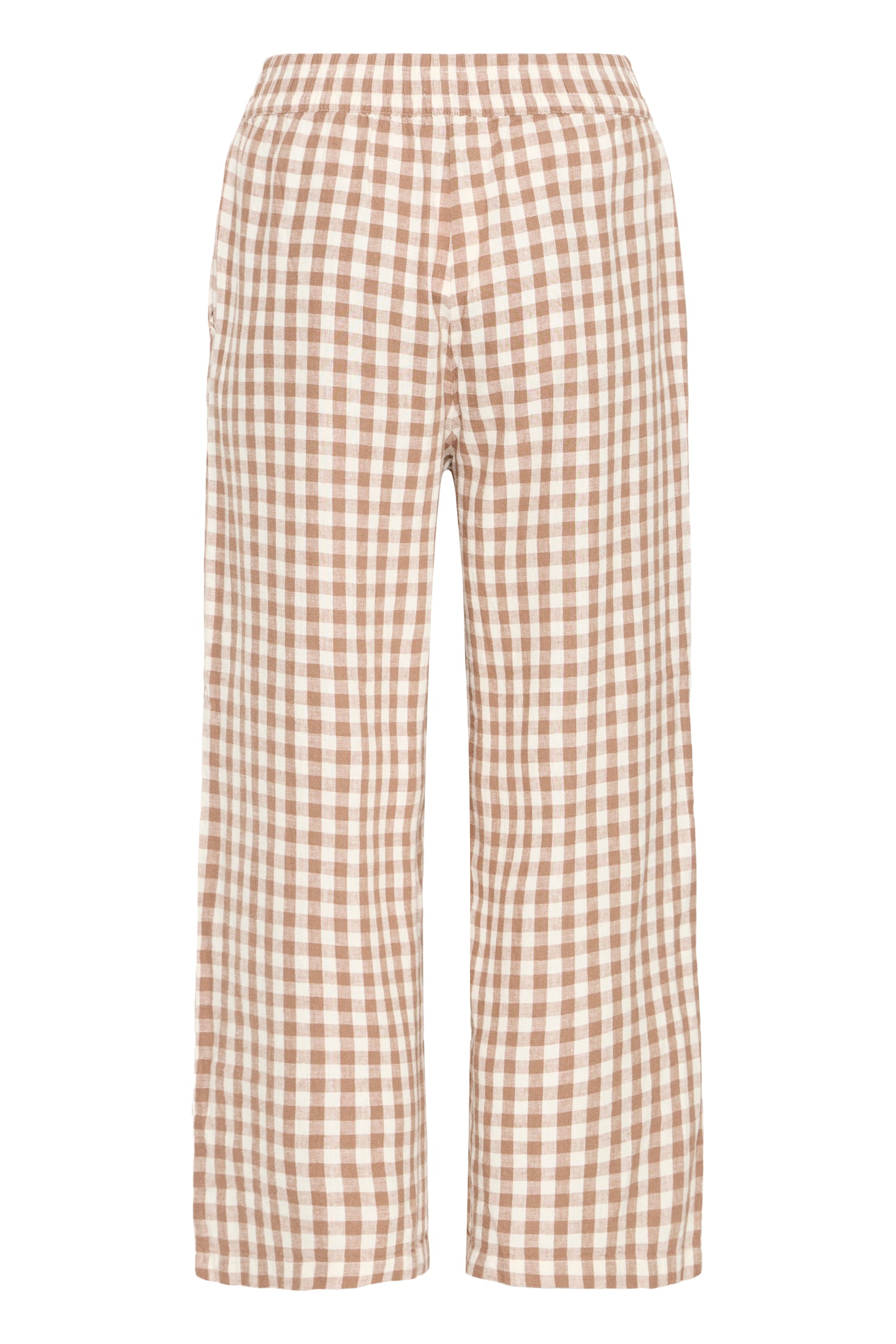 BYFALAKKA Crop Pants - Woodsmoke Check