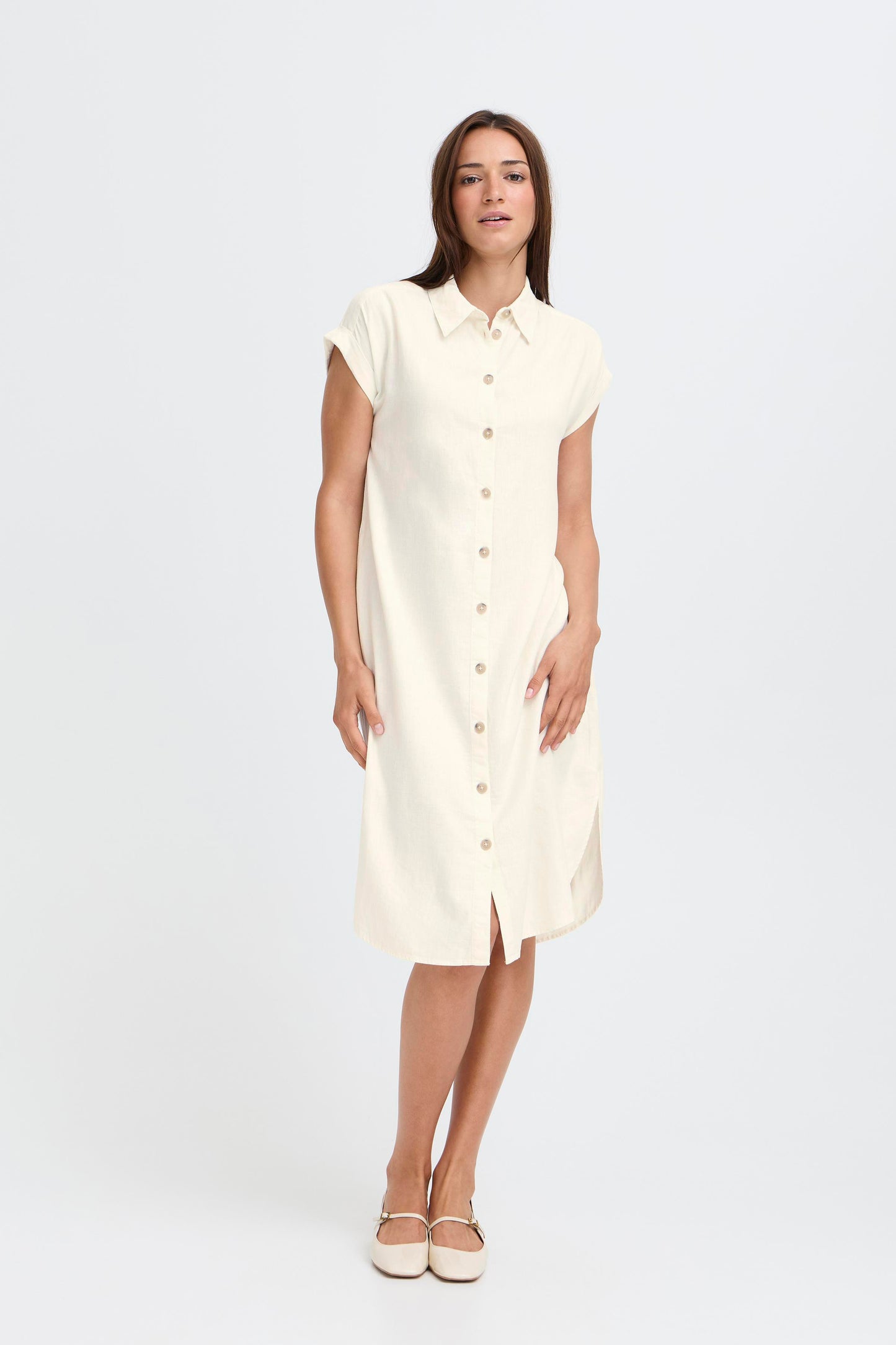 BYFALAKKA Shirt Dress - Marshmallow White
