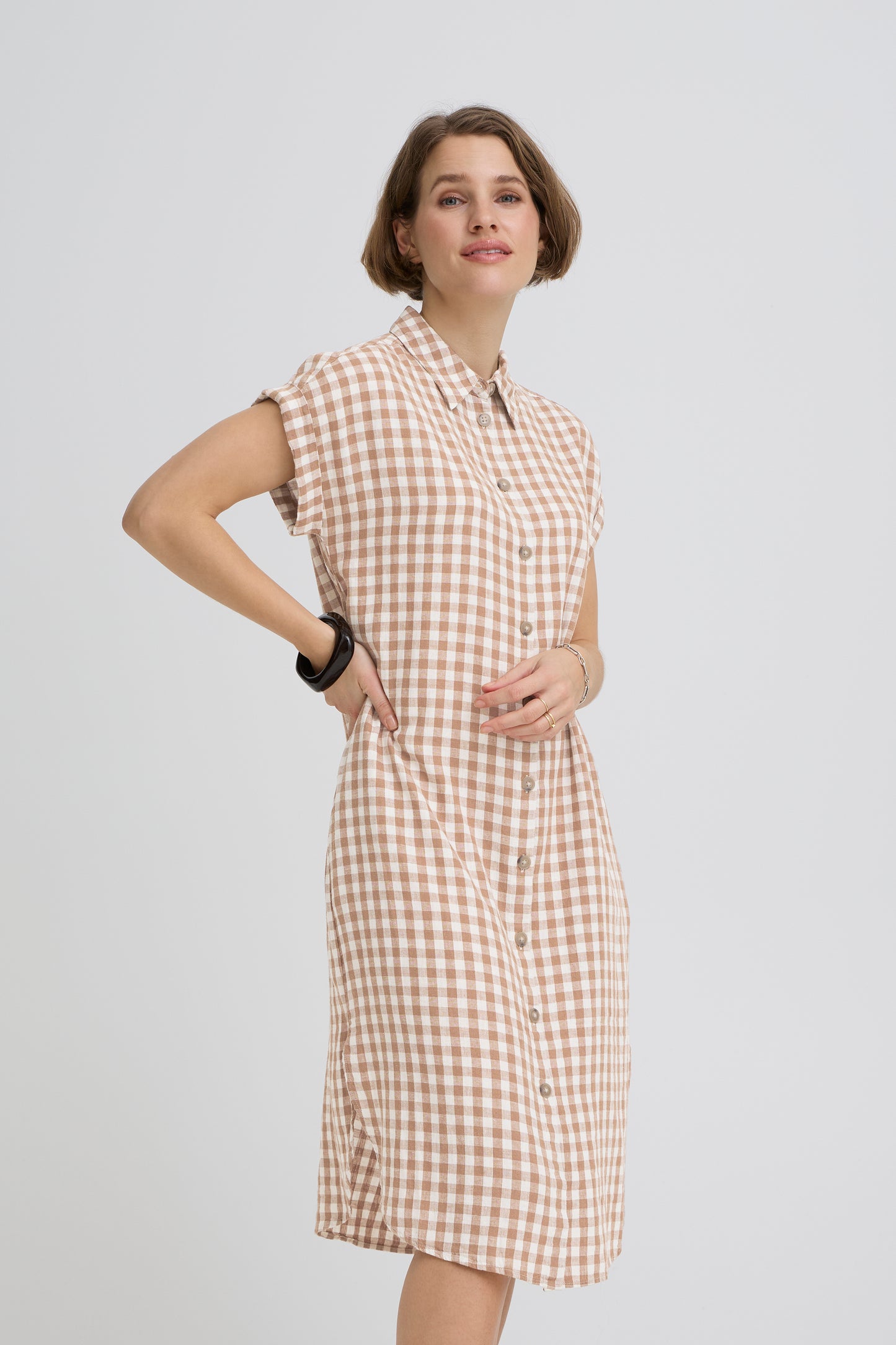 BYFALAKKA Shirt Dress - Woodsmoke Check