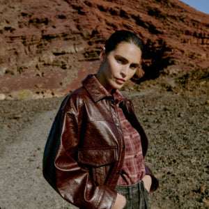 BYDAINA Casual Jacket – Chocolate Plum