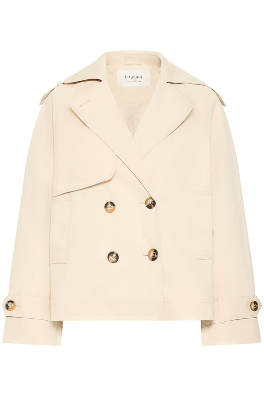BYAMONA Trench Coat - Oyster Grey