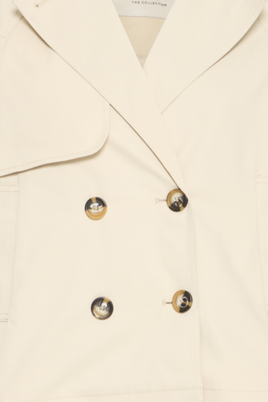 BYAMONA Trench Coat - Oyster Grey