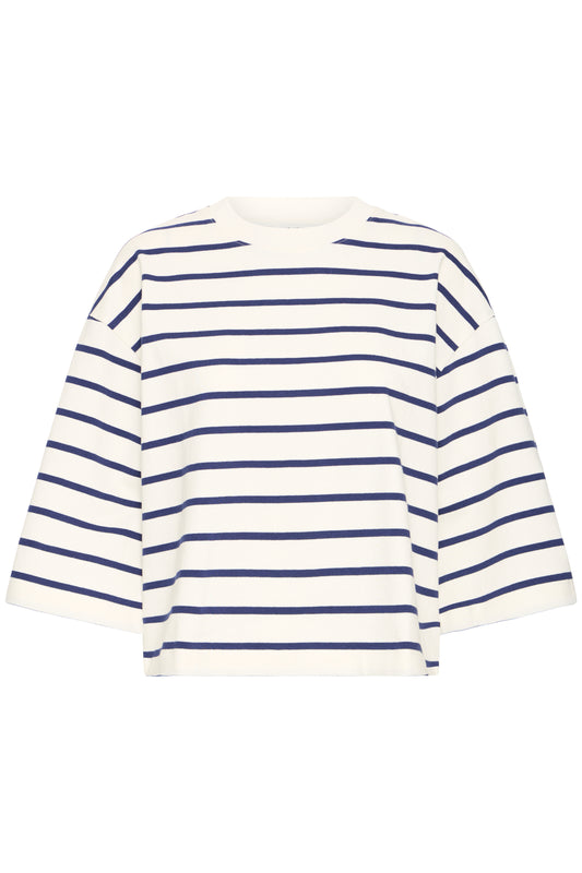 SALE - BYSAIMA 3/4 T-Shirt - Blue Stripe
