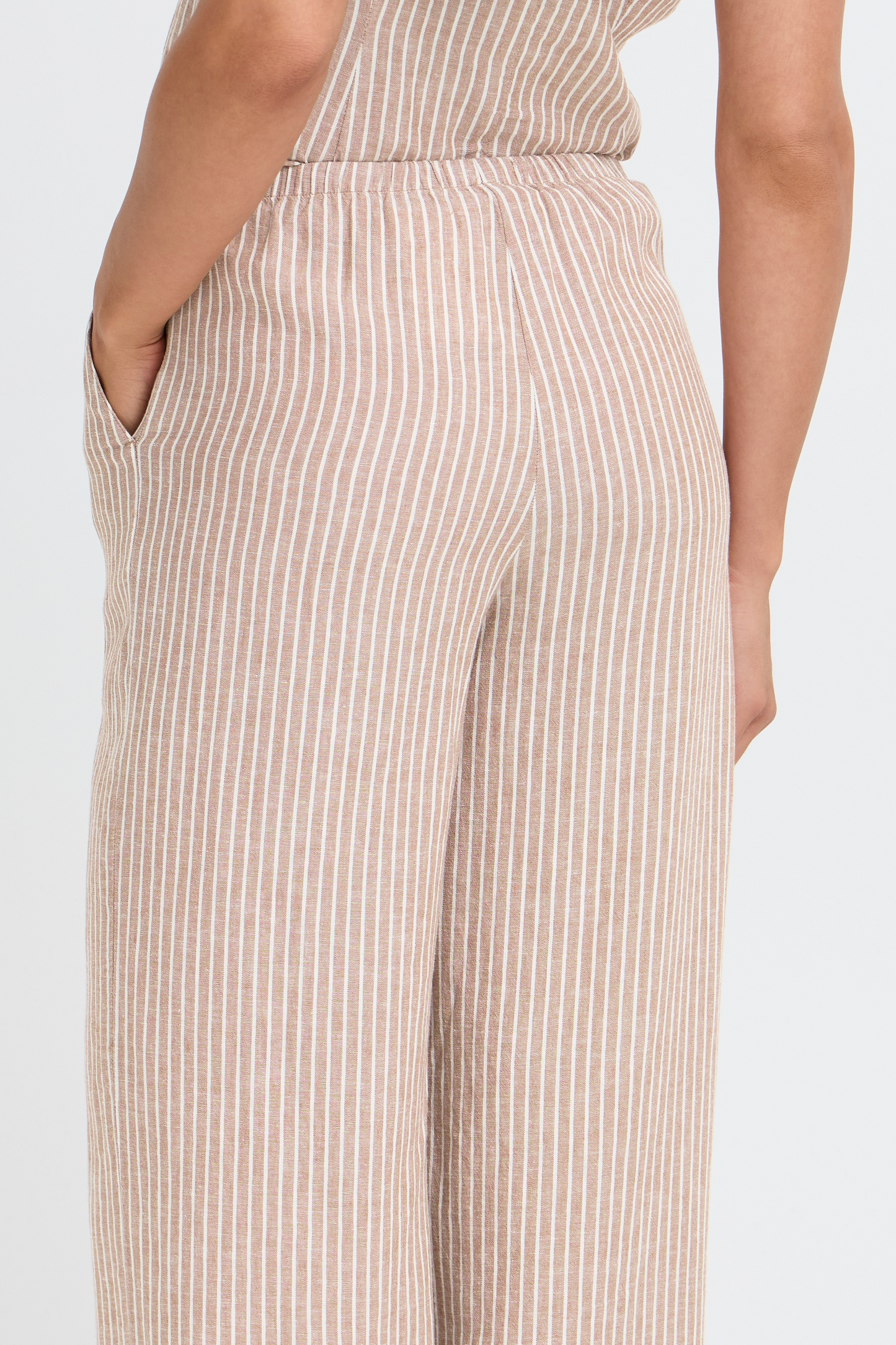BYFALAKKA Long Pants - Woodsmoke Stripe