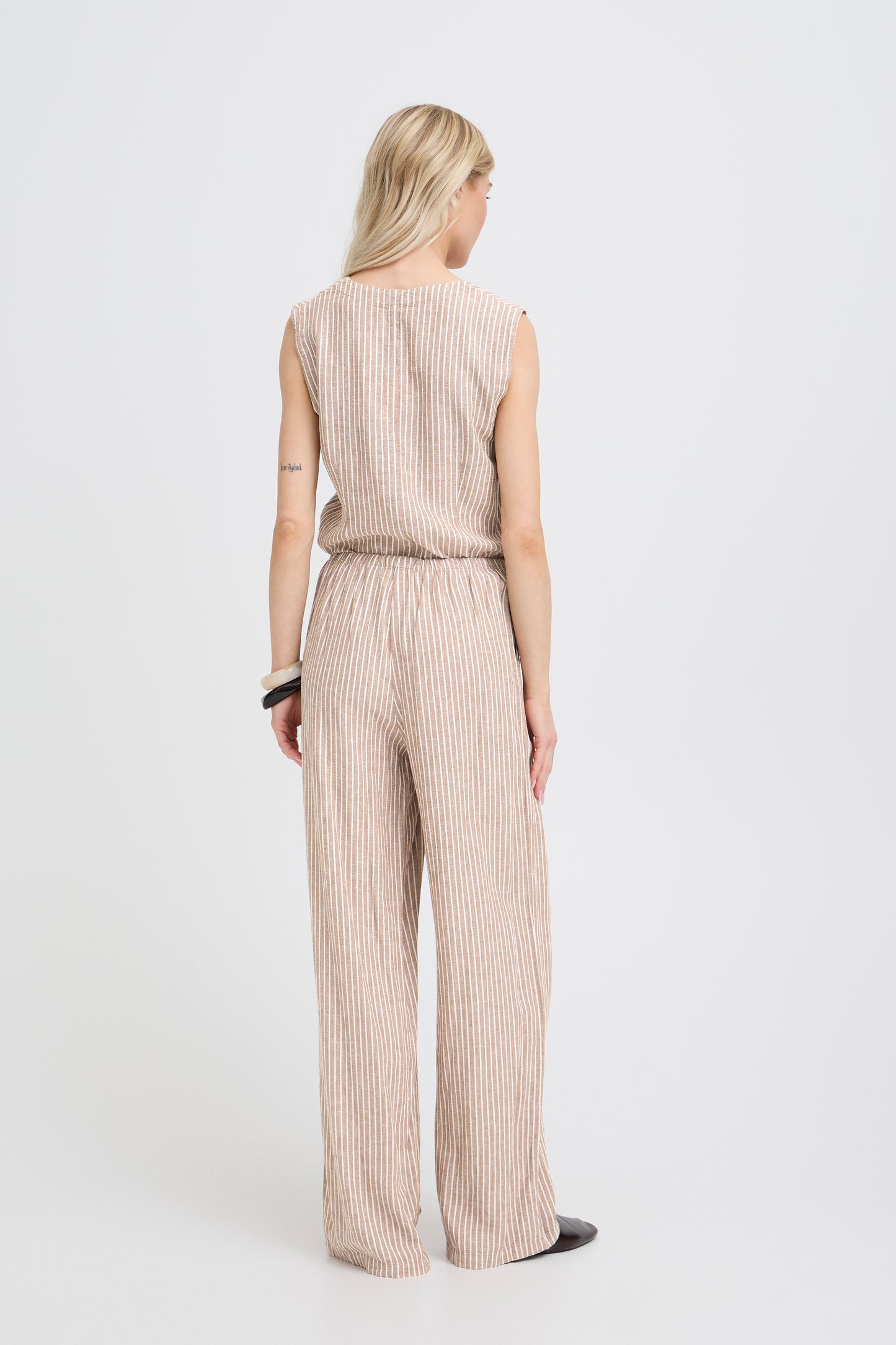 BYFALAKKA Long Pants - Woodsmoke Stripe