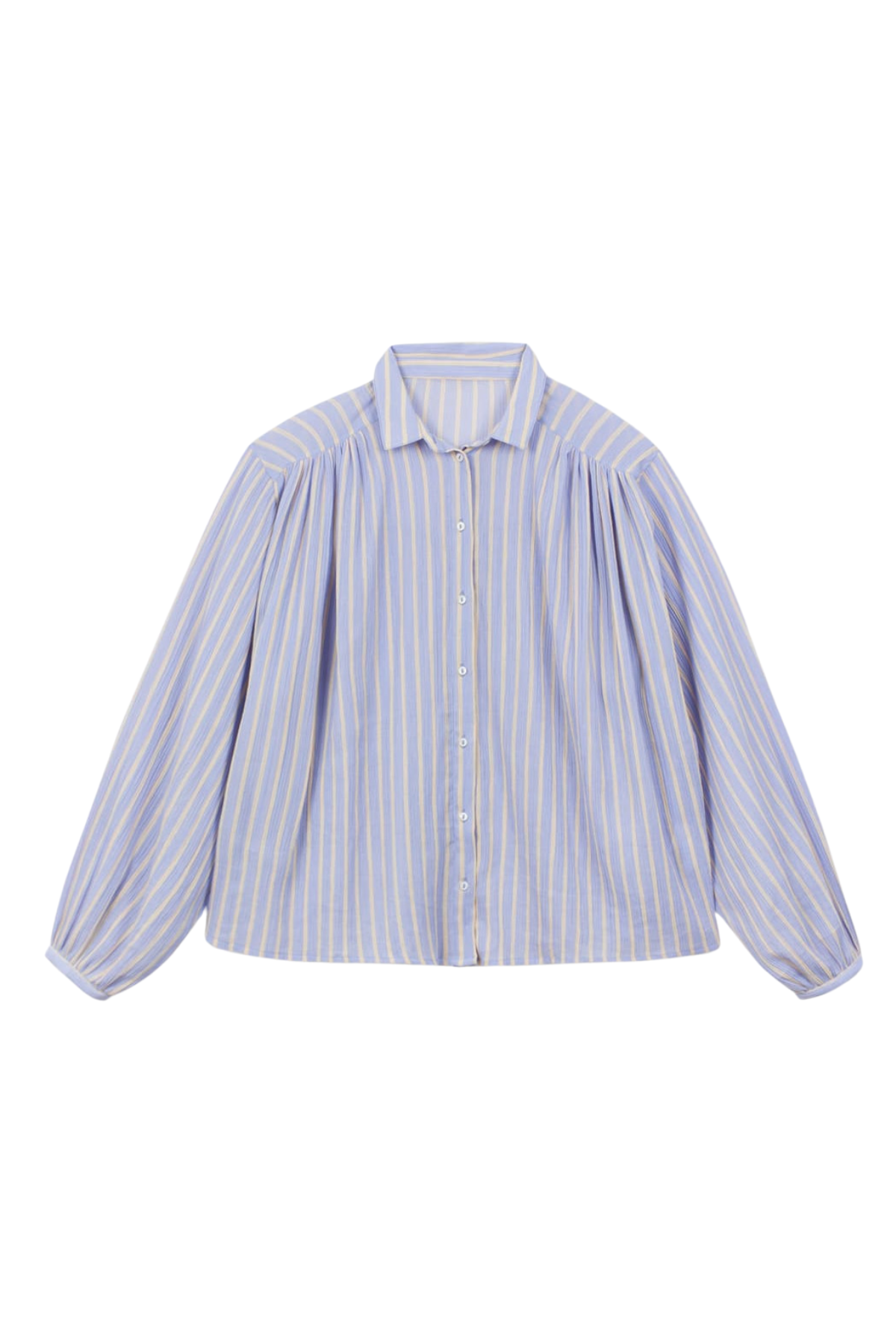 women's lavender shirt/blouse with fluorescent stripe