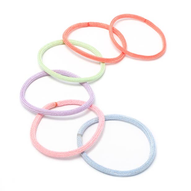 6 Pastel Hair Elastics - Pastel