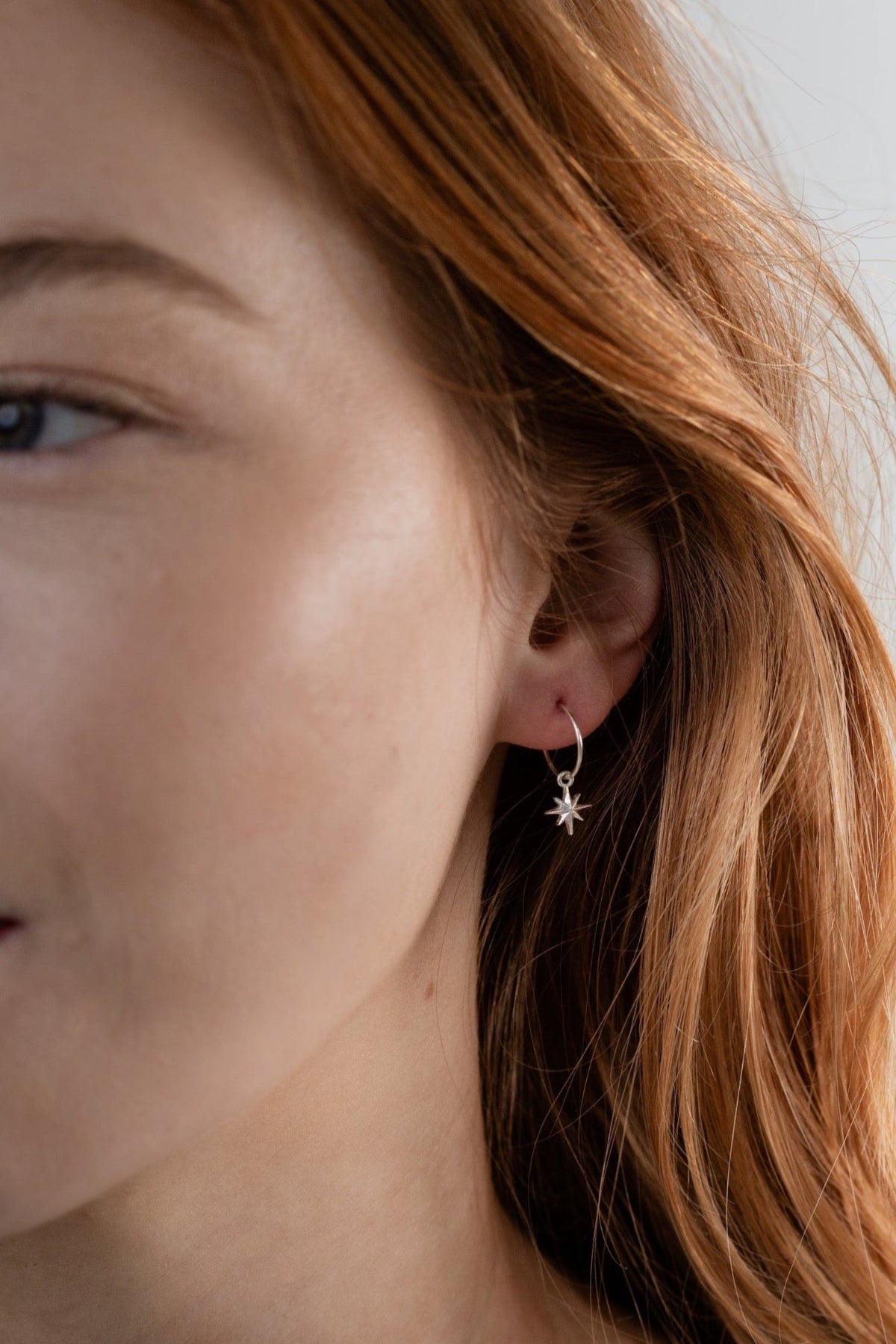 Silver Starlight Hoops